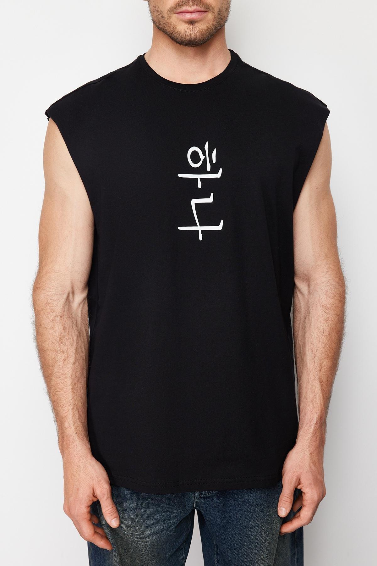 Black Oversize Camisole, Black, large image number 8