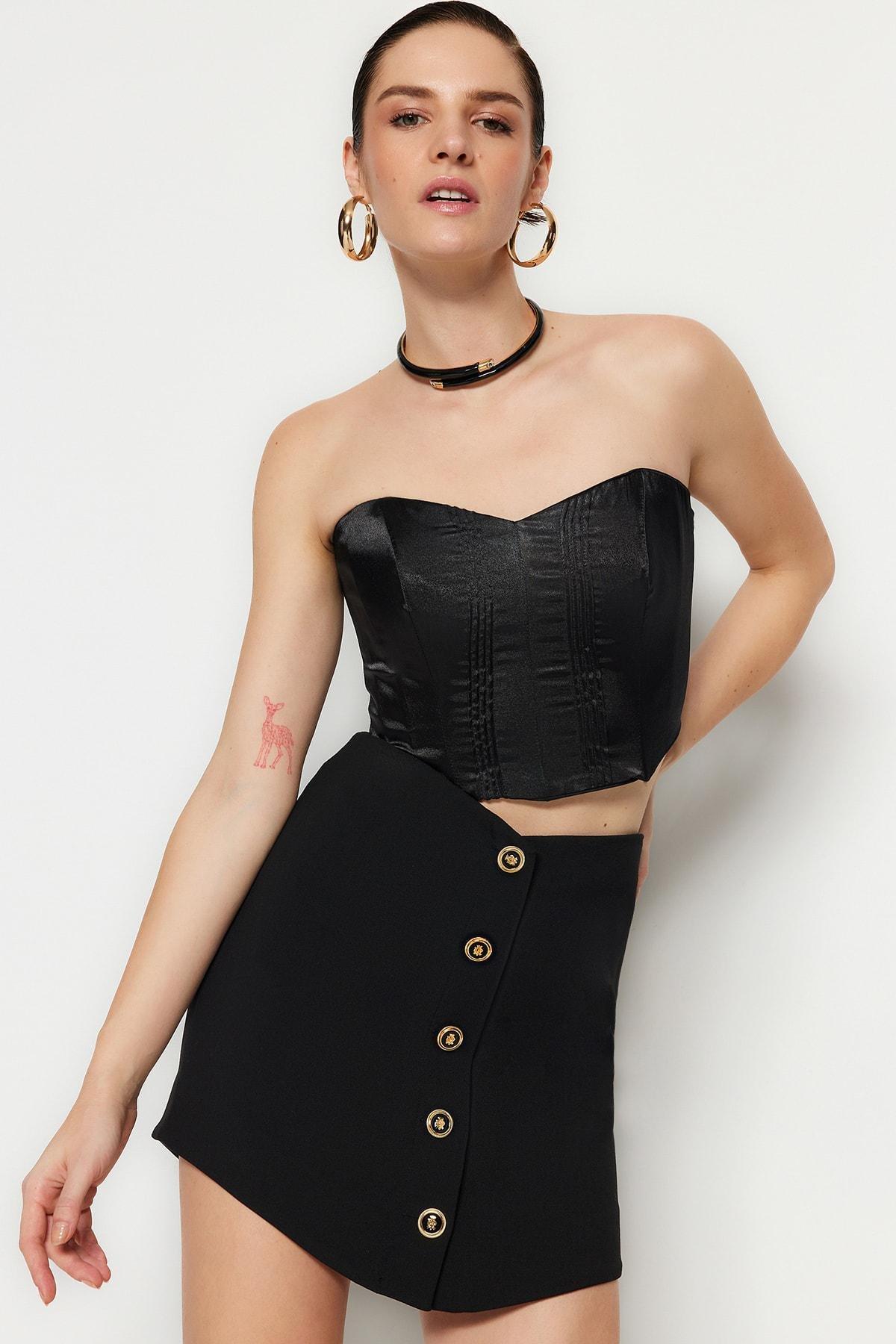 Black Crop Top, , large image number 1