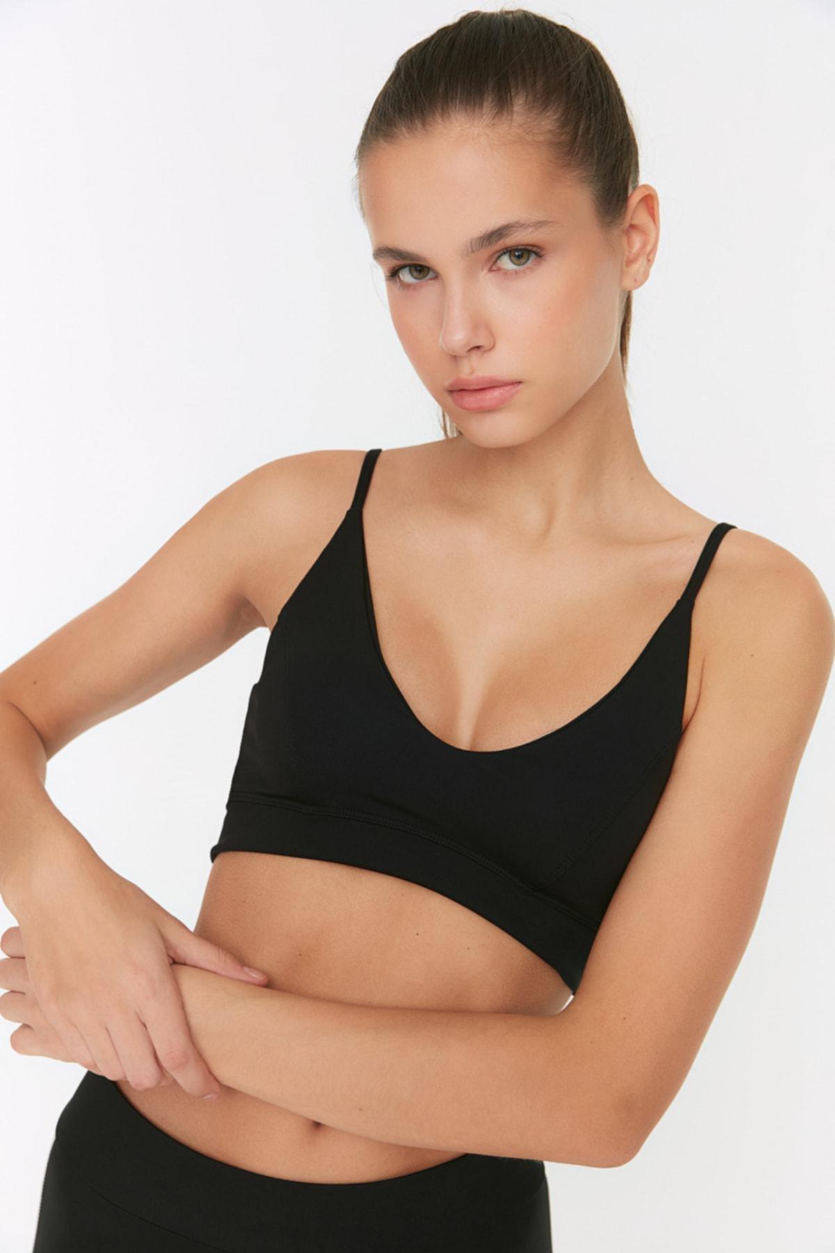 Trendyol Black Plain Sports Bra