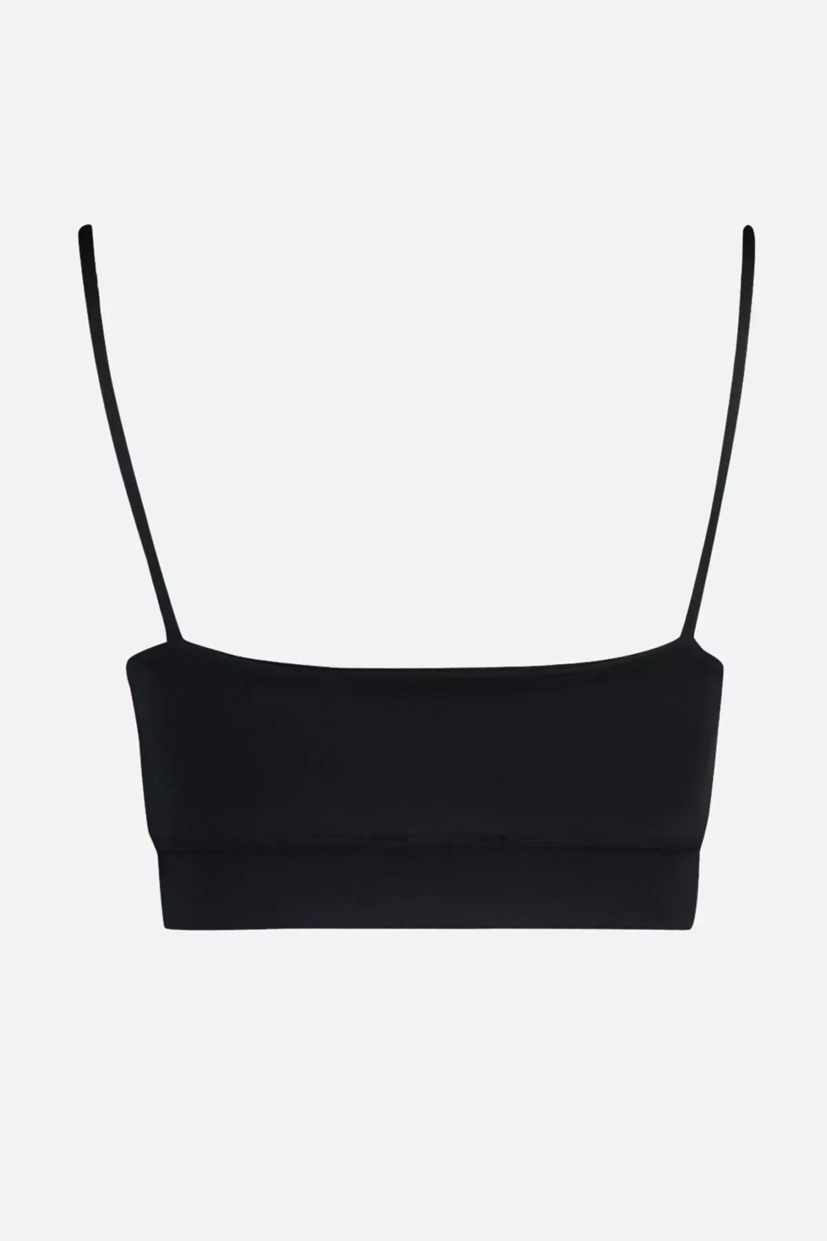 Black Plain Sports Bra, Black, large image number 5