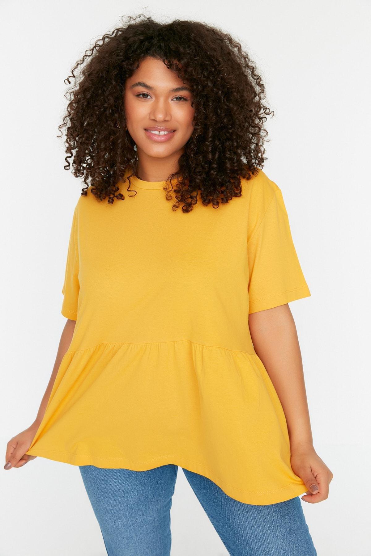 Orange Relaxed Plus Size T-Shirt, , large image number 2