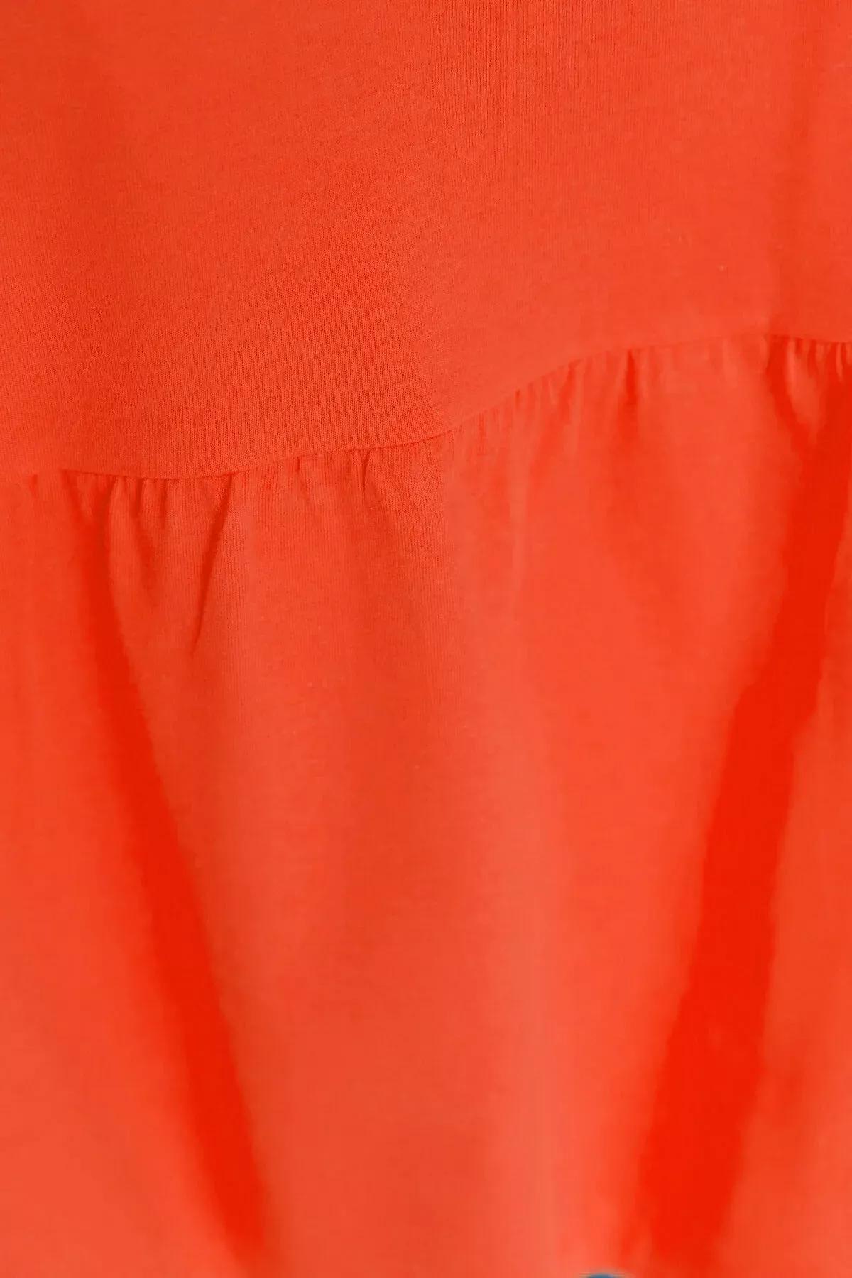 Orange Relaxed Plus Size T-Shirt, Orange, large image number 3