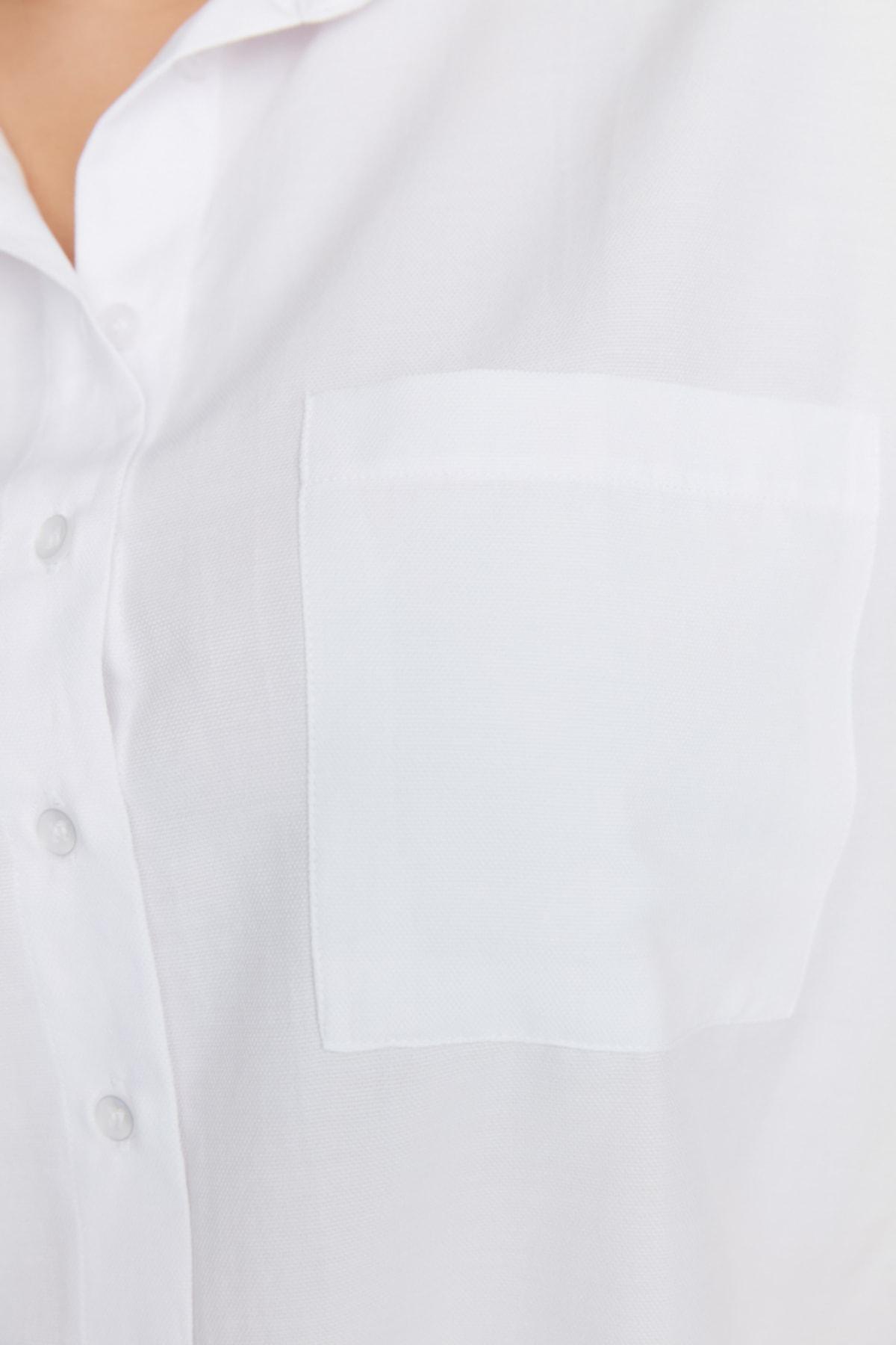 White Relaxed Plus Size Shirt, , large image number 3