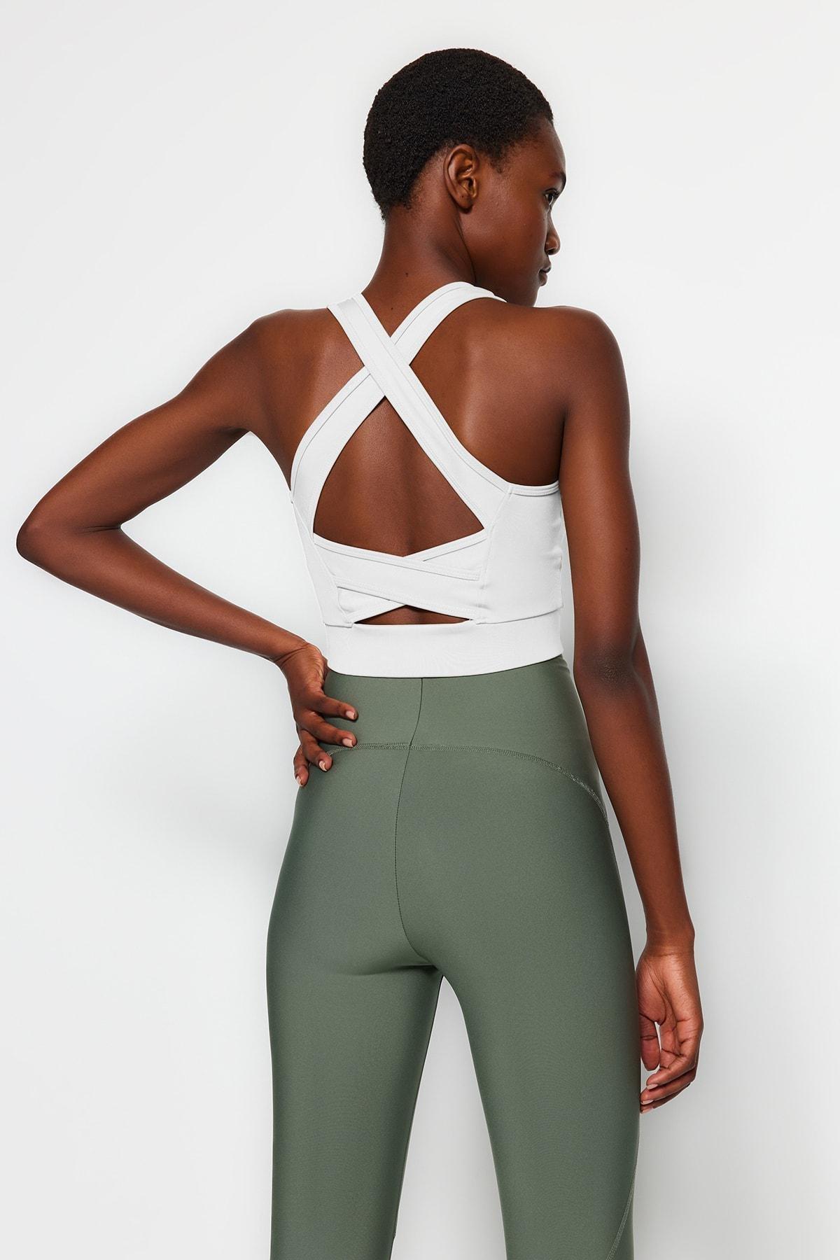 Trendyol - White Plain Sports Bra