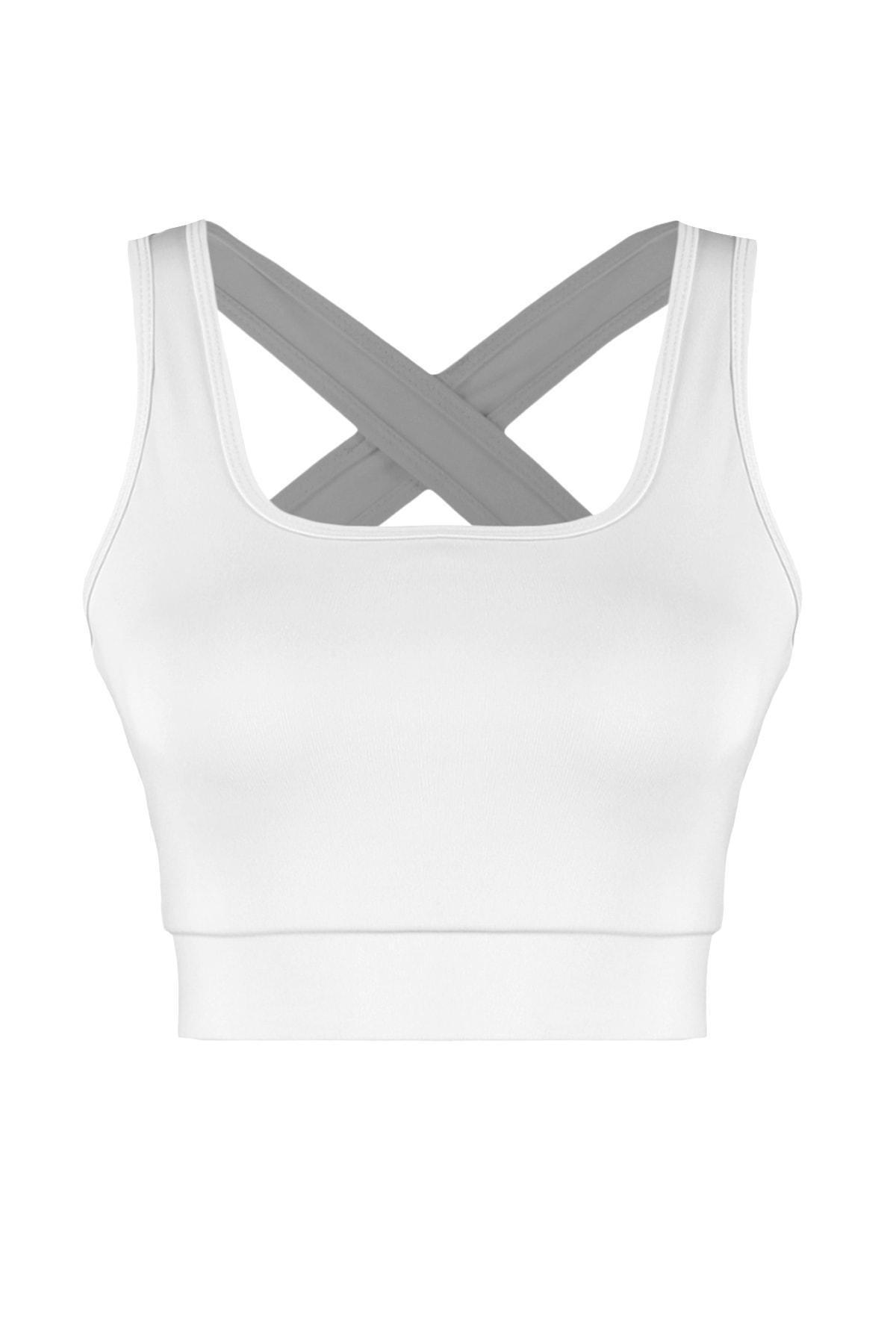 Trendyol - White Plain Sports Bra