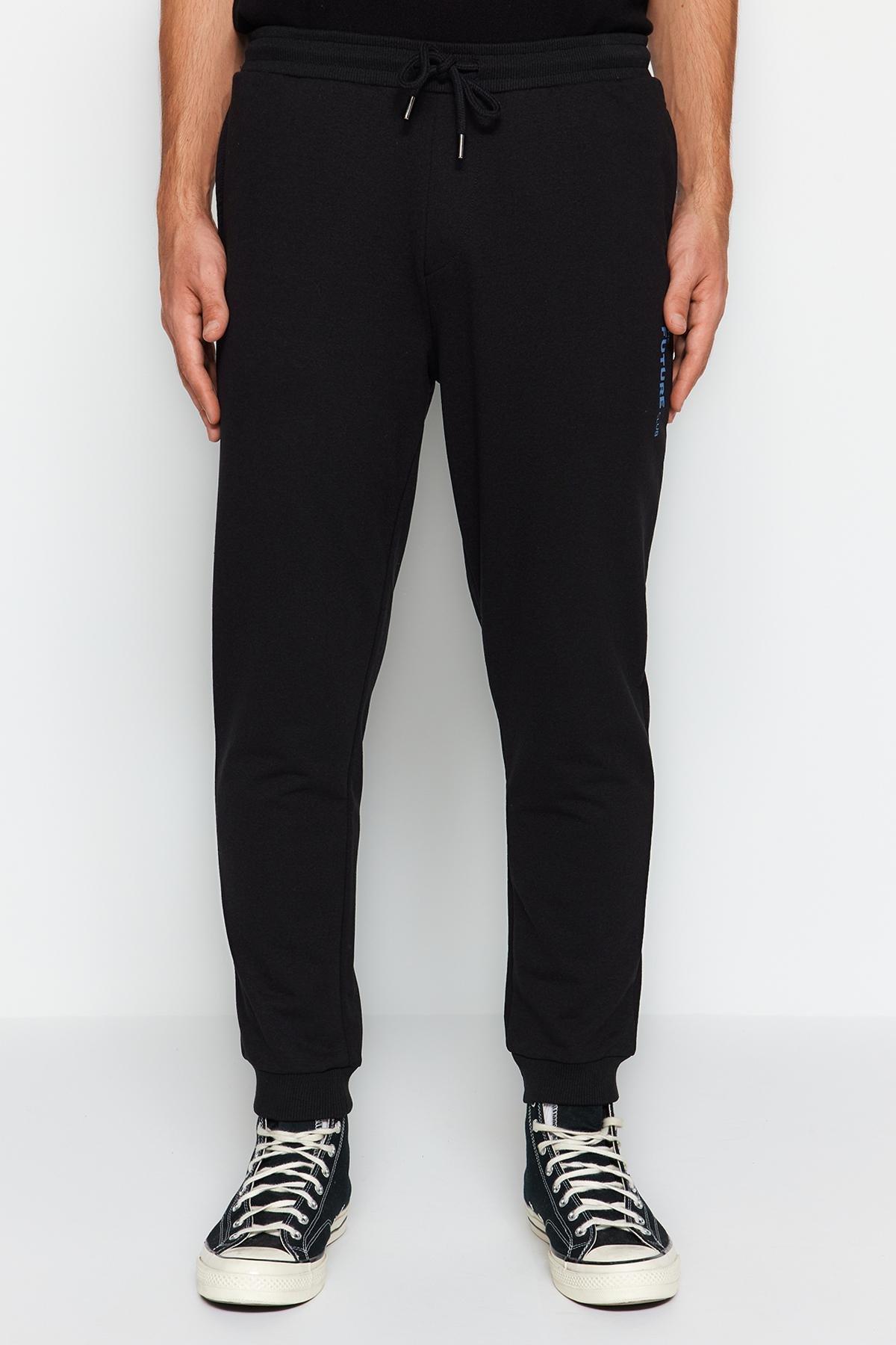 Black Joggers Sweatpants, , large image number 4
