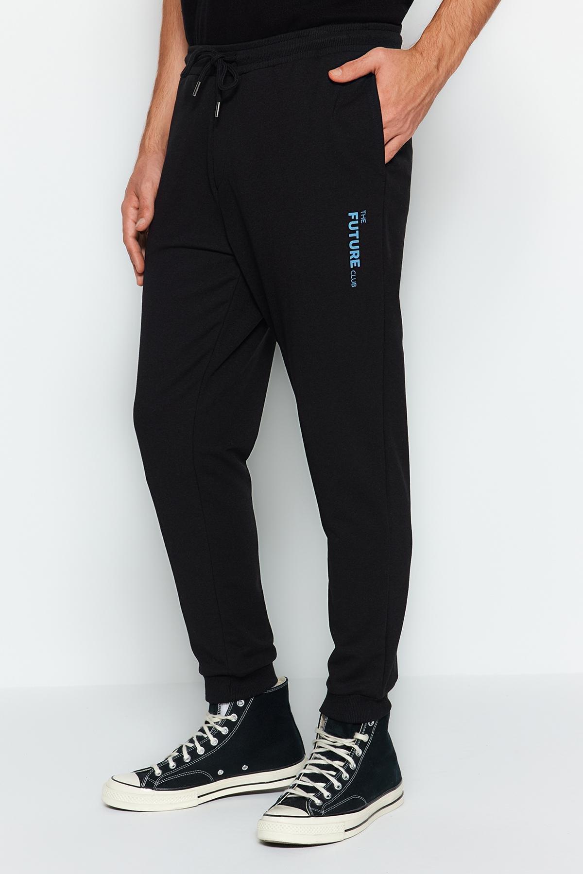 Black Joggers Sweatpants, , large image number 5