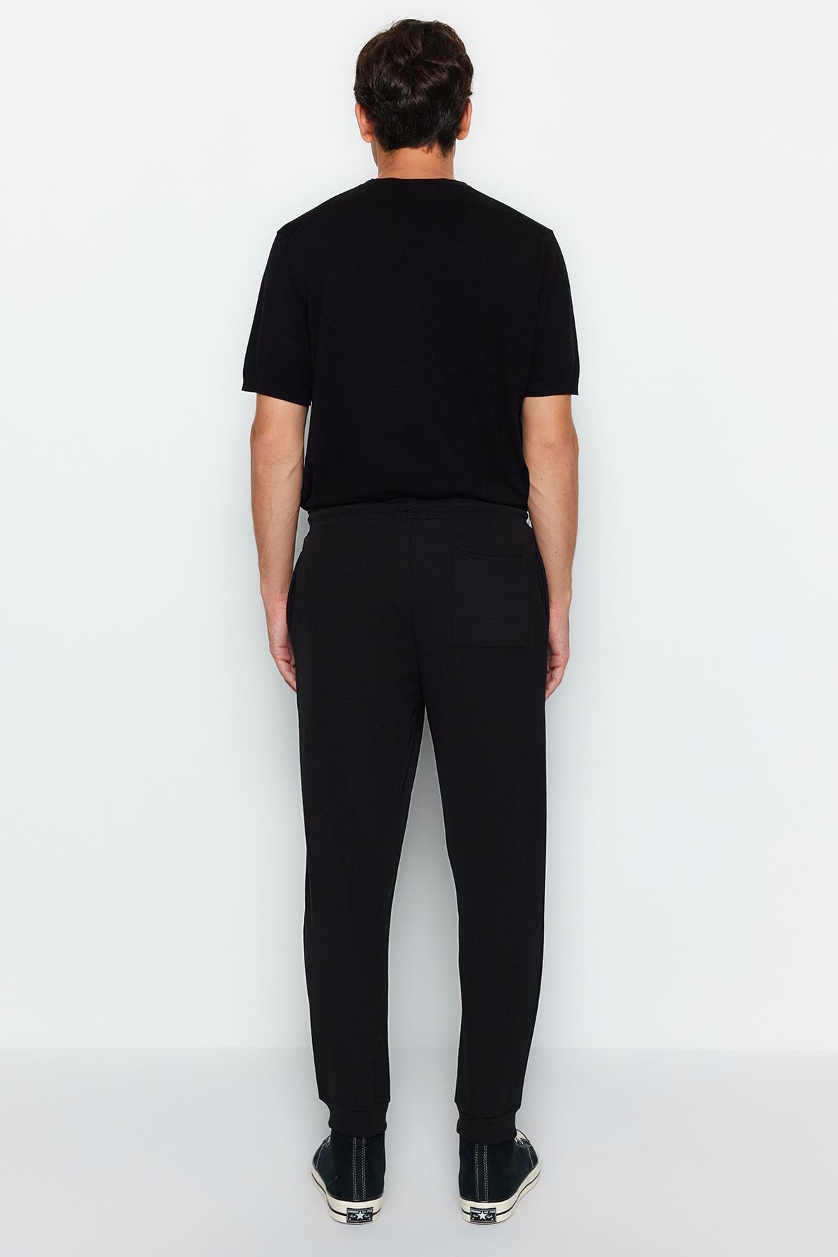 Black Joggers Sweatpants, Black, large image number 6