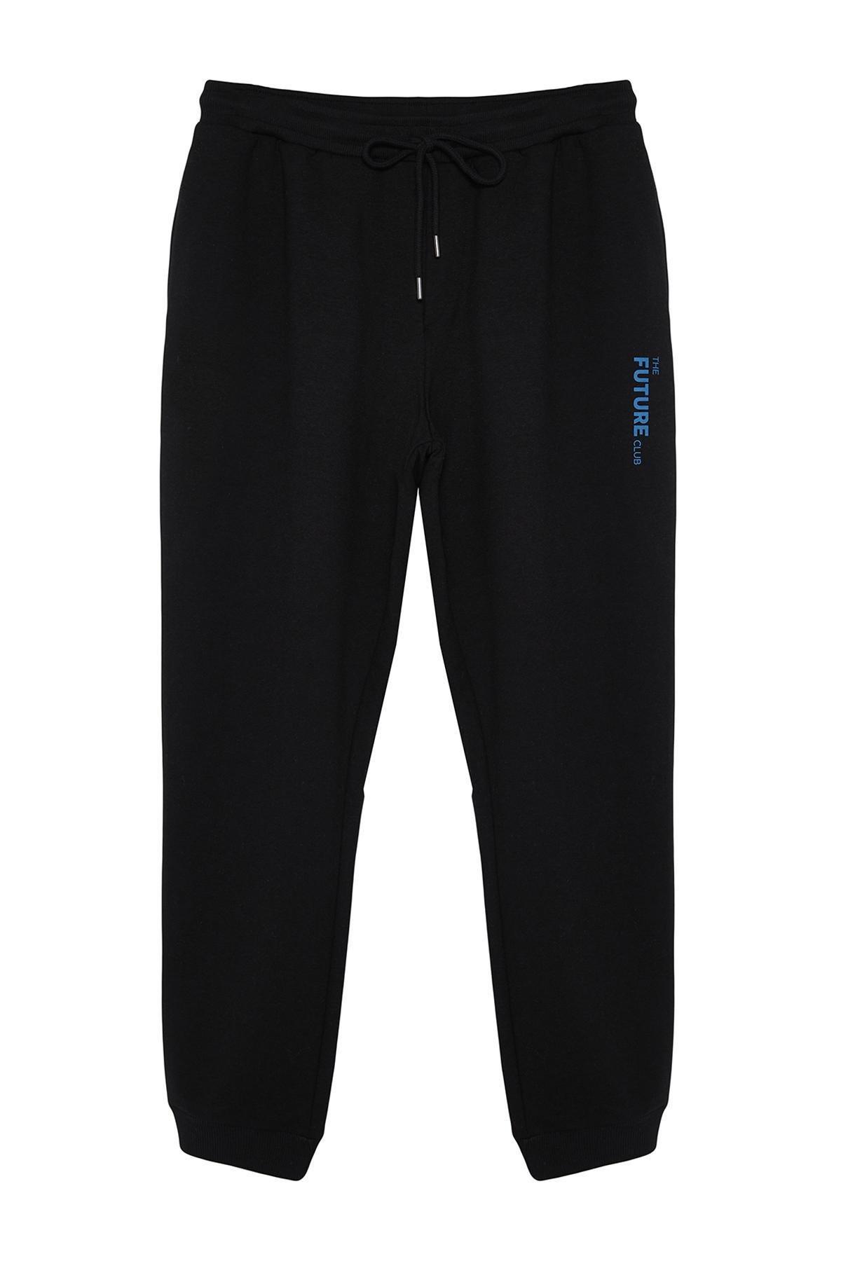 Black Joggers Sweatpants, Black, large image number 7