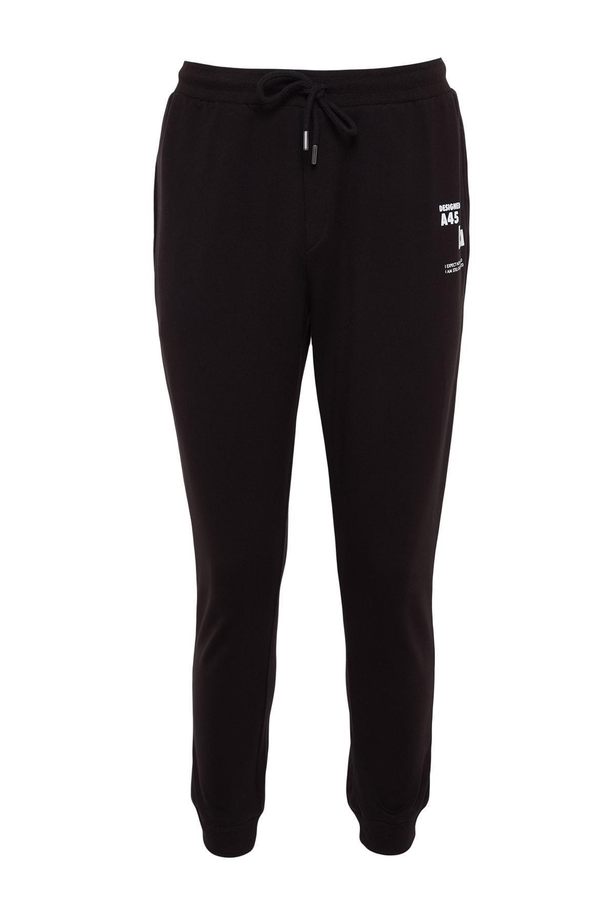 Black Joggers Sweatpants, Black, large image number 5