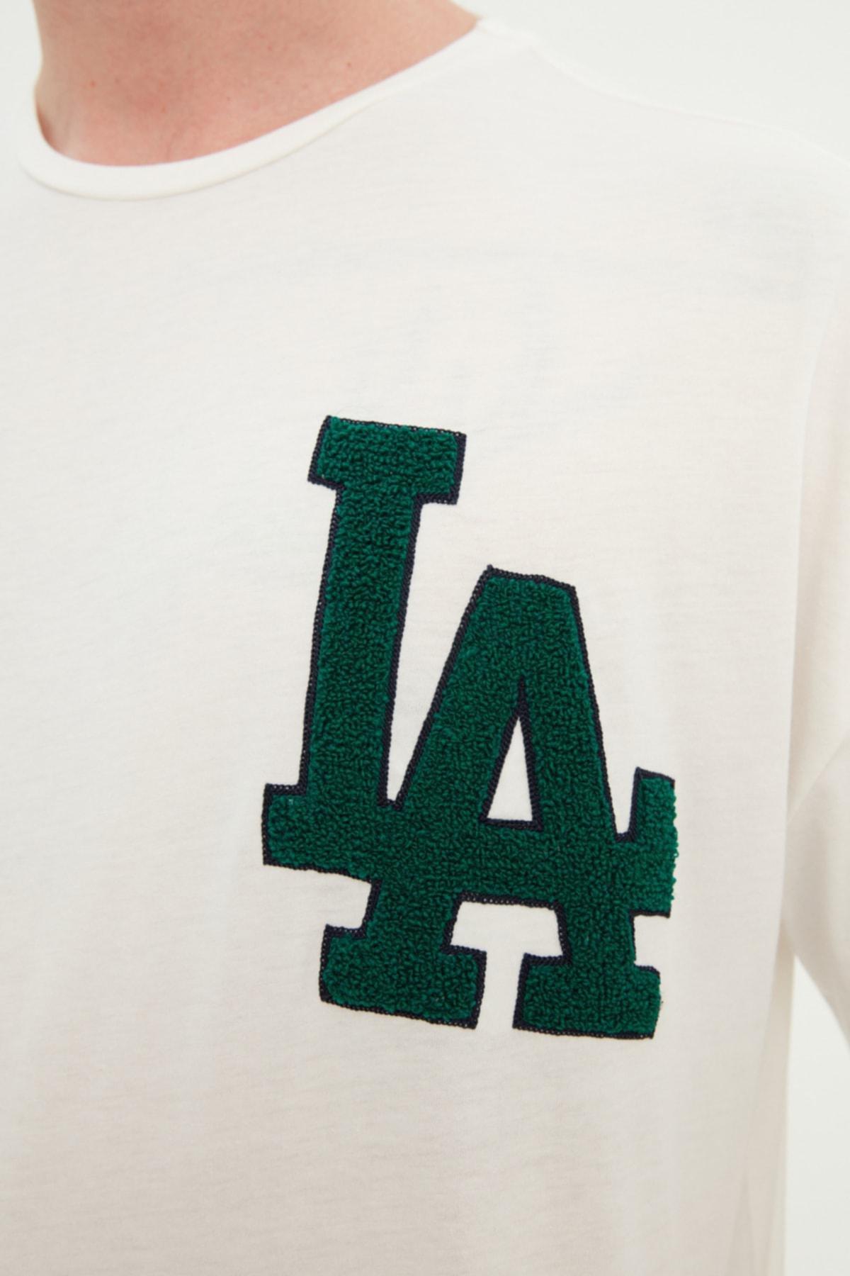 Ecru Printed Oversize T-Shirt, Ecru, large image number 3