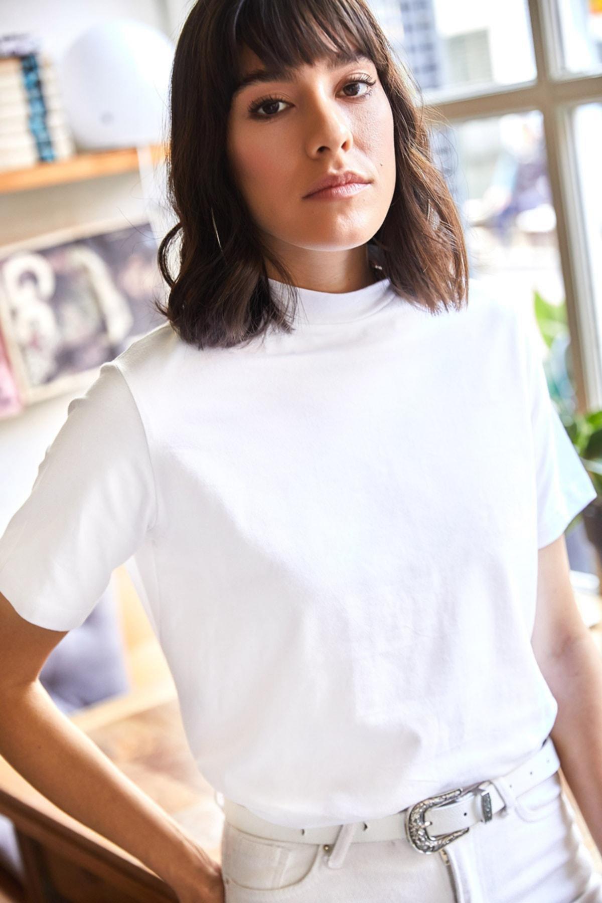 White Soft Textured Knitted T-Shirt, White, large image number 2