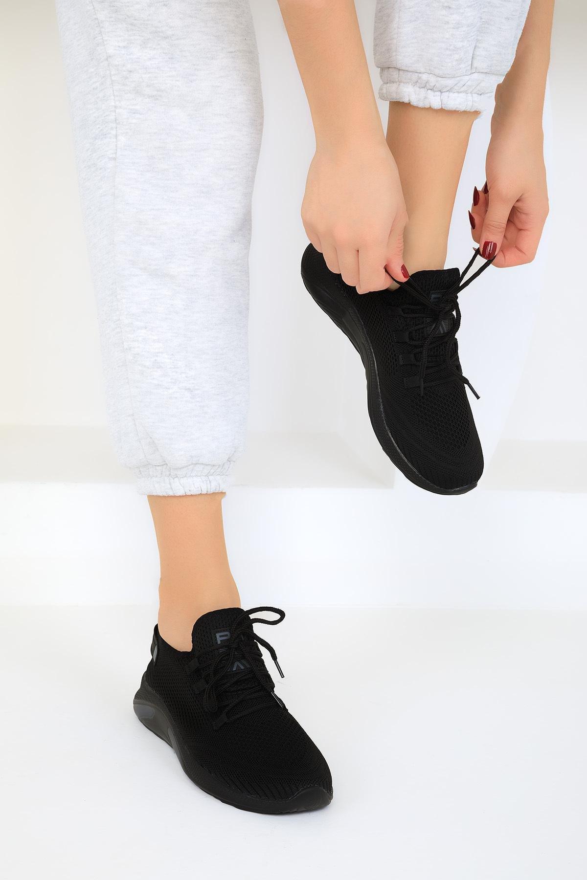 Black Flat Sneakers, , medium