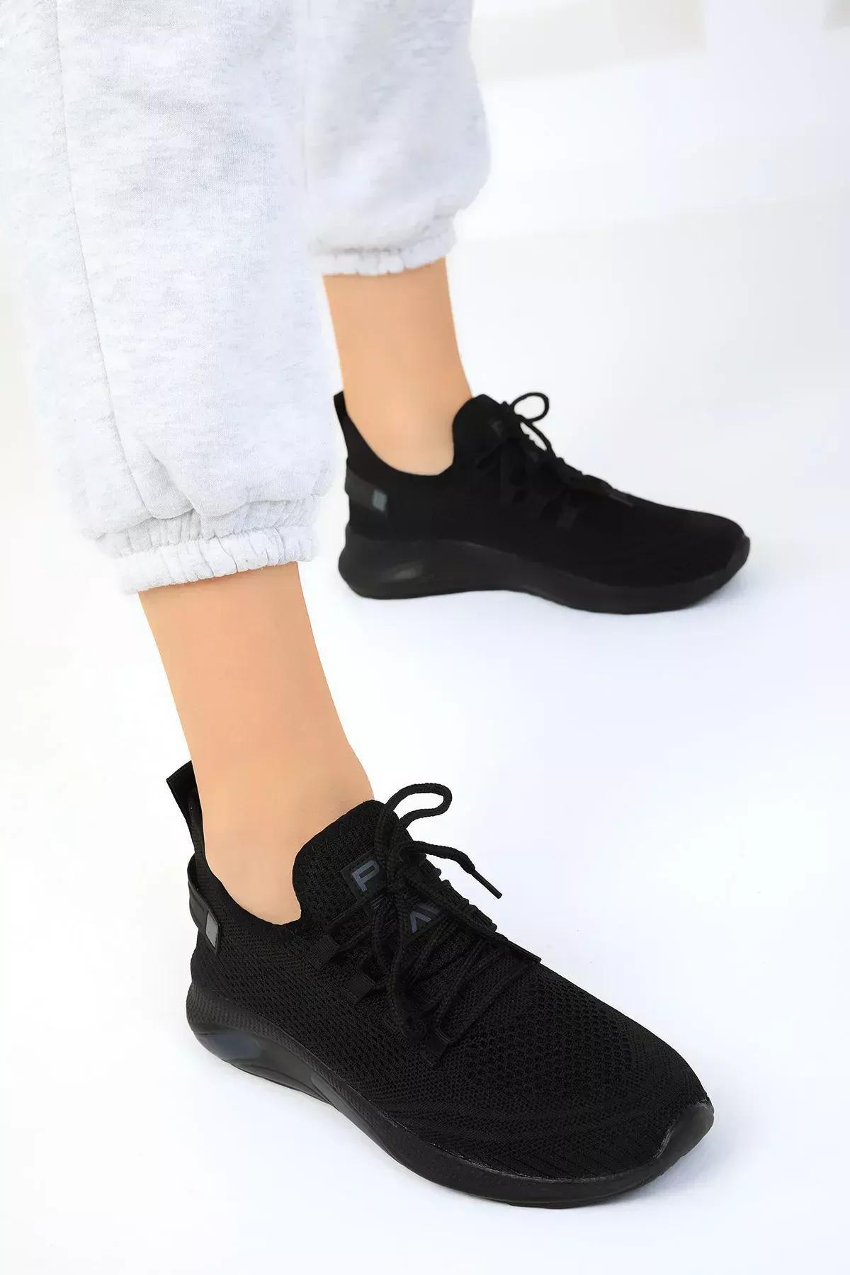 Black Flat Sneakers, C101_2972, large image number 7