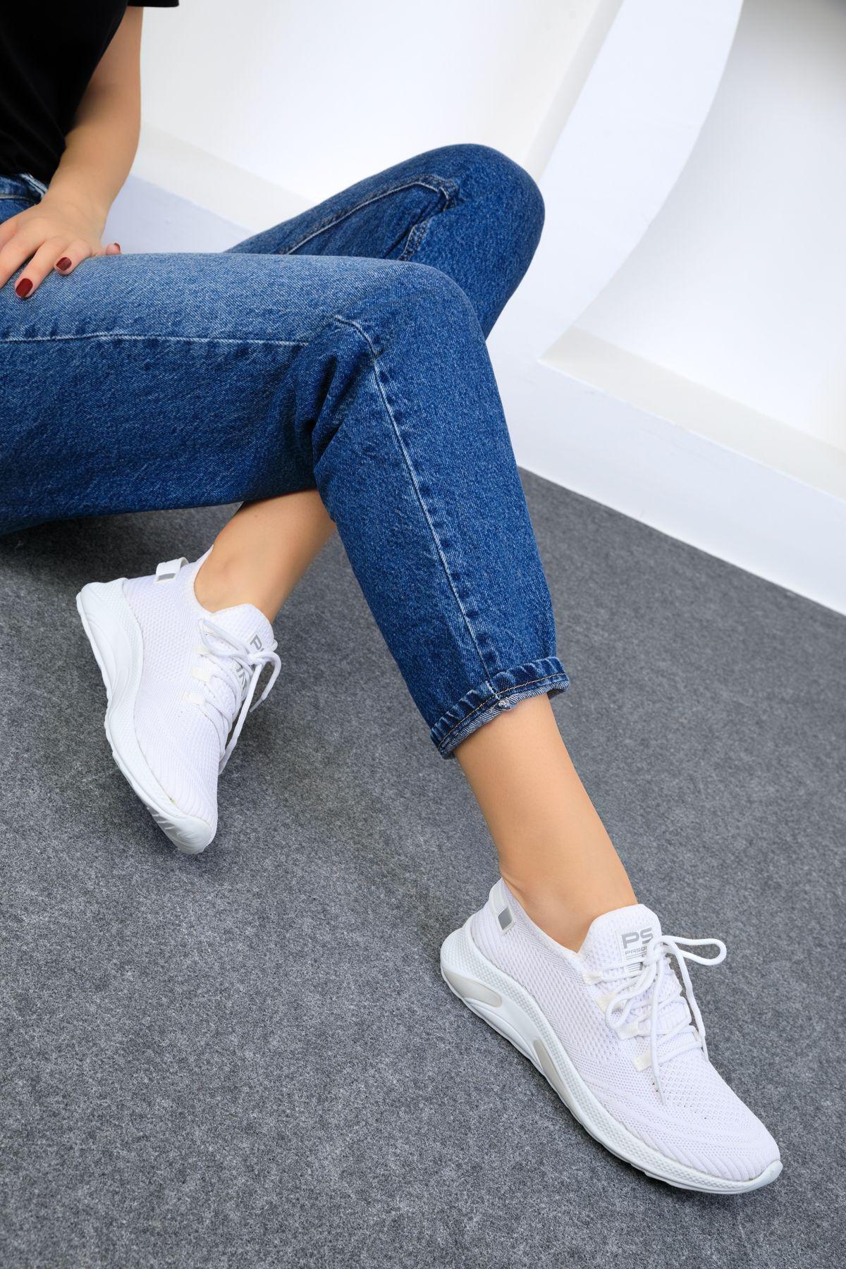 White Unisex Sneakers, , large image number 1