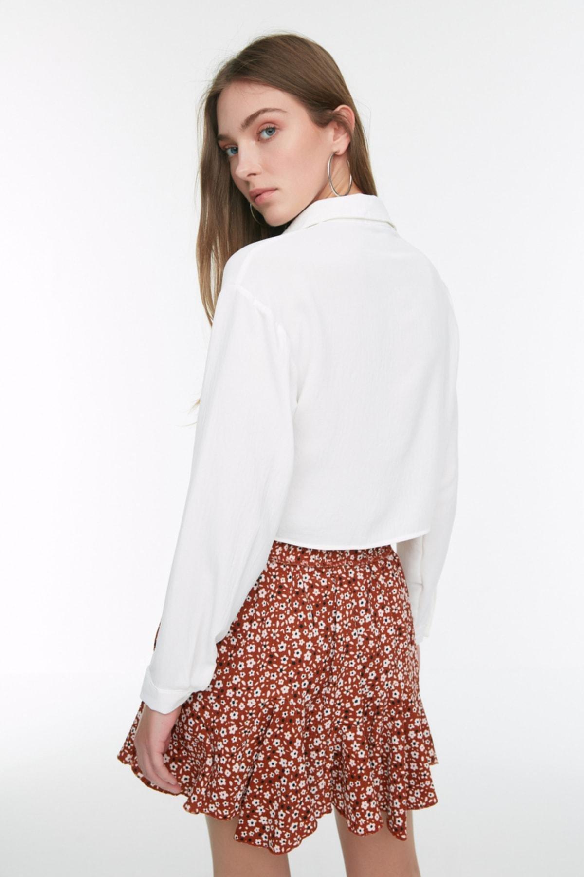 Ecru Fitted Shirt, Ecru, large image number 4