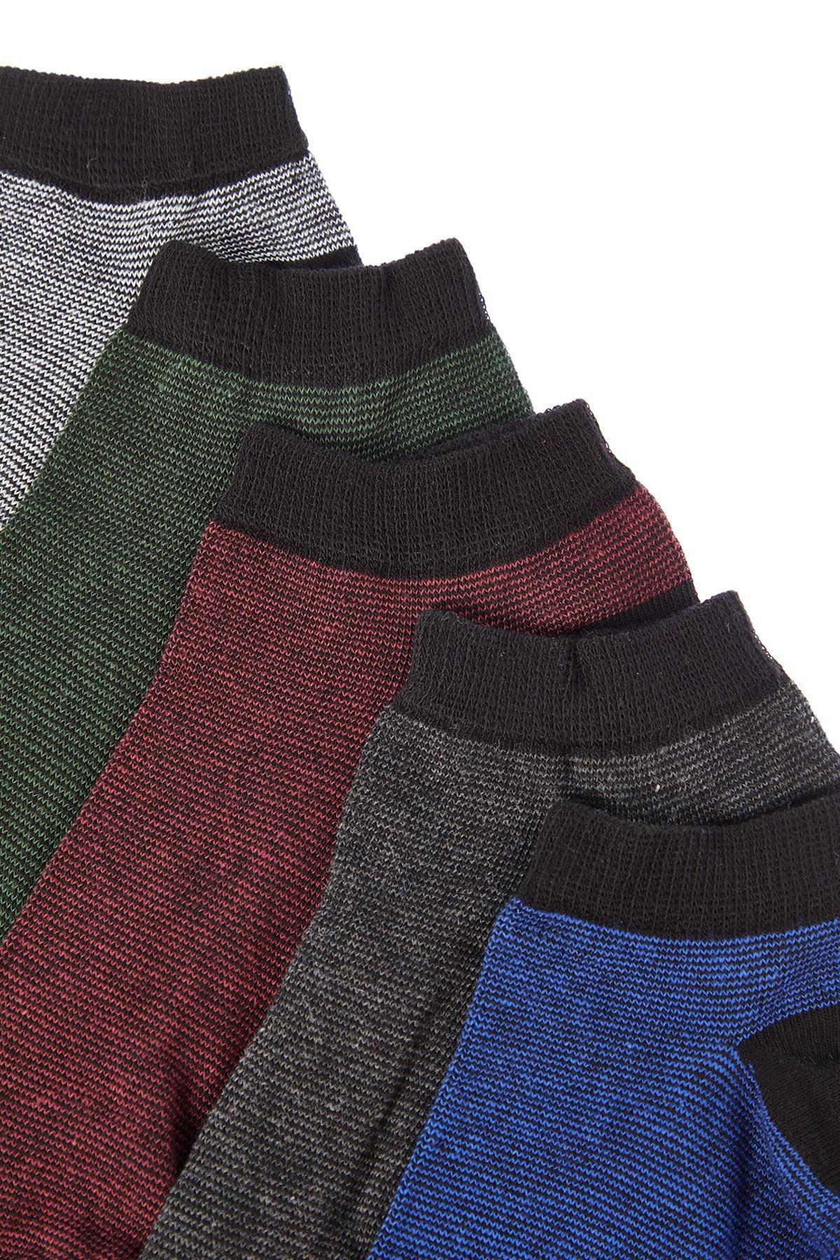 Multicolour Cotton Striped Socks, Set Of 5, Multicolor, large image number 6