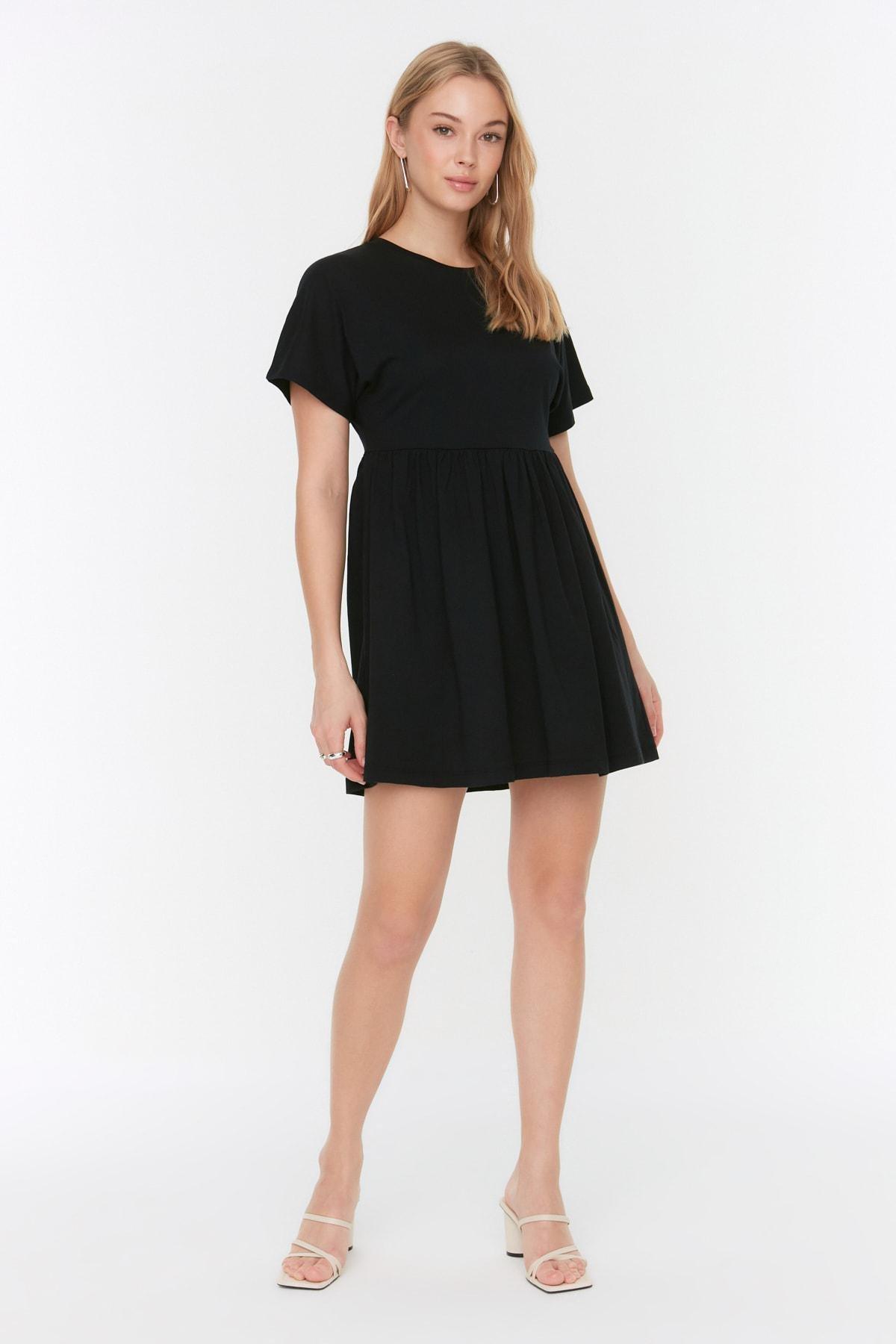 Black Skater Mini Dress, , large image number 0
