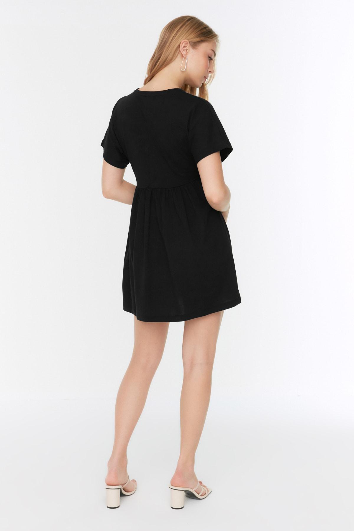Black Skater Mini Dress, , large image number 3