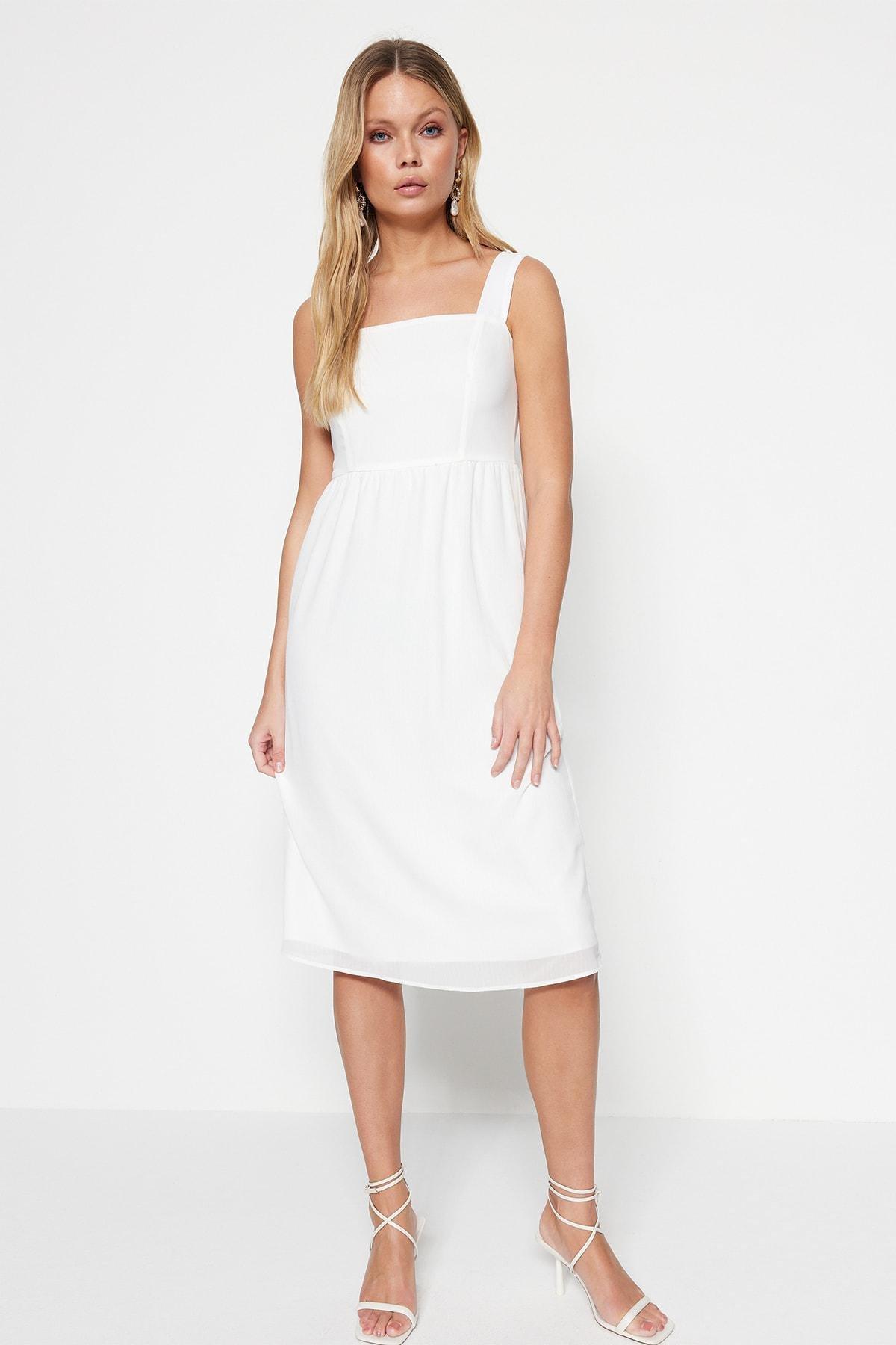 Ecru Midi Dress, , large image number 2