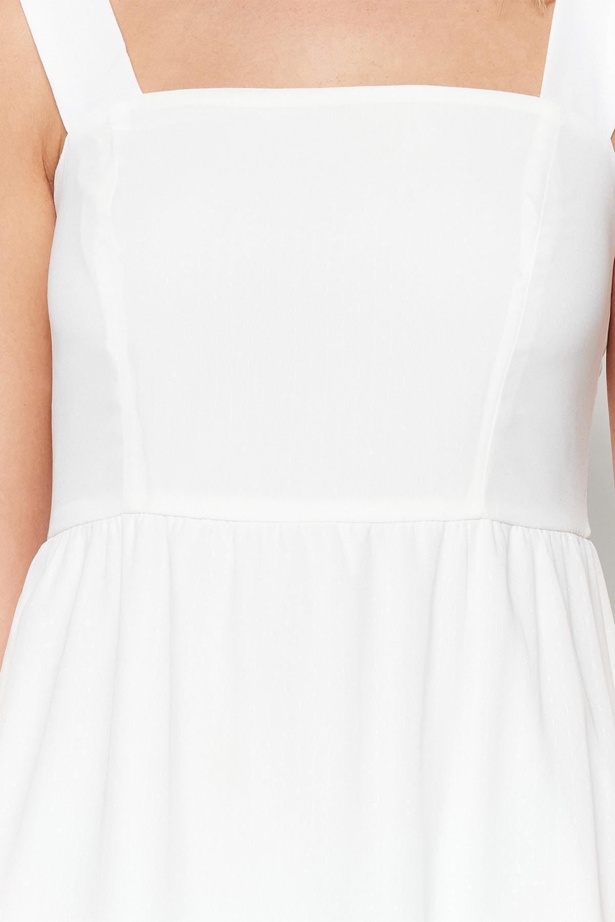 Ecru Midi Dress, , large image number 8