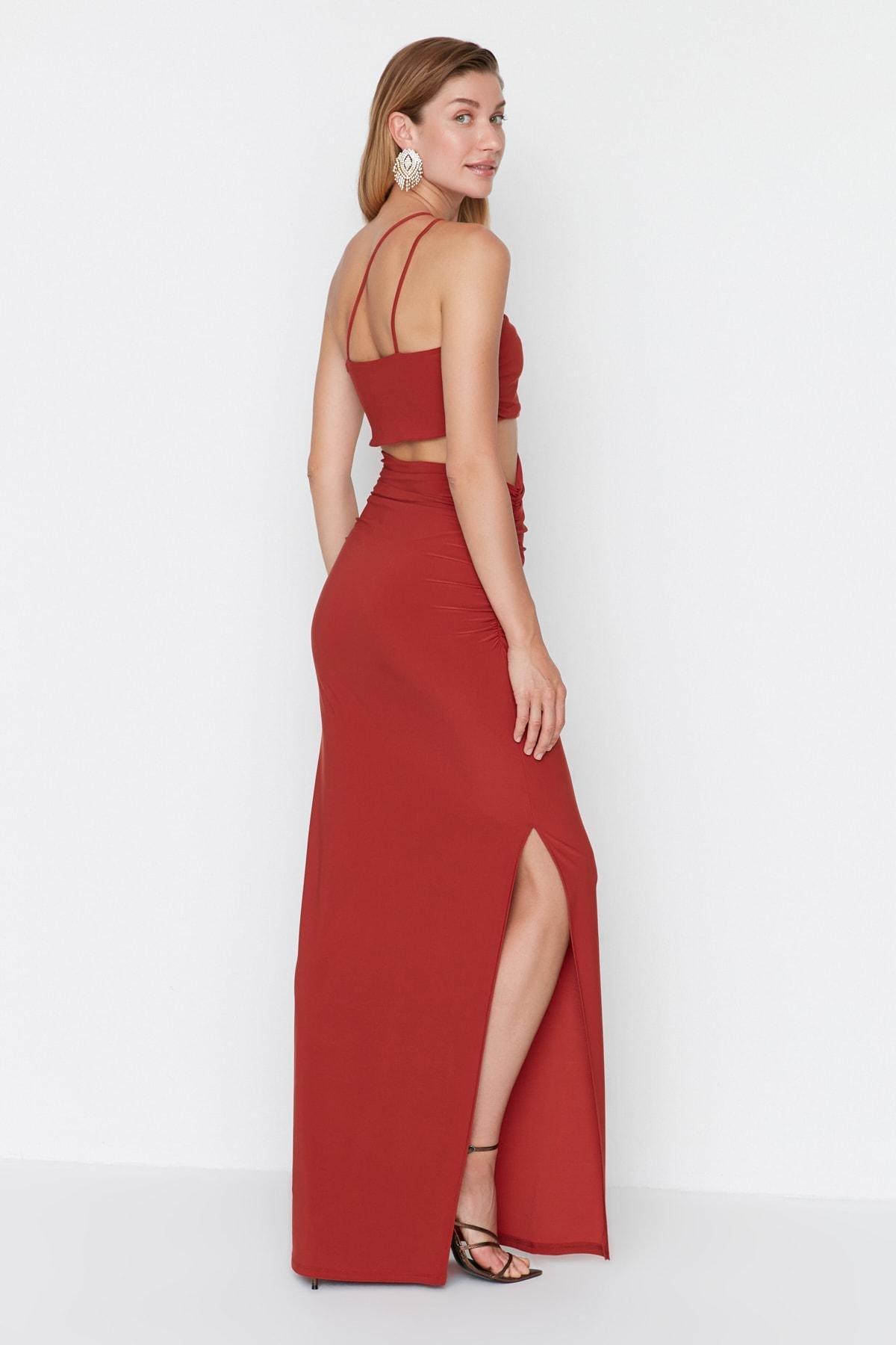 Orange Bodycon Occasionwear Maxi Dress, , large image number 4