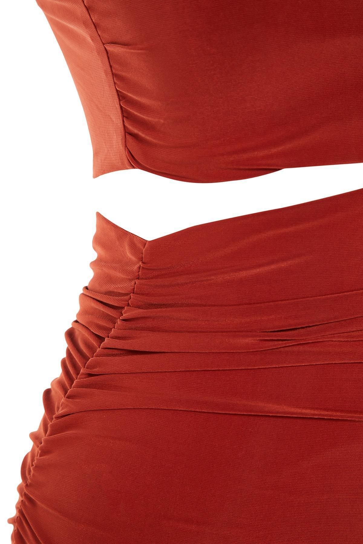 Orange Bodycon Occasionwear Maxi Dress, , large image number 5
