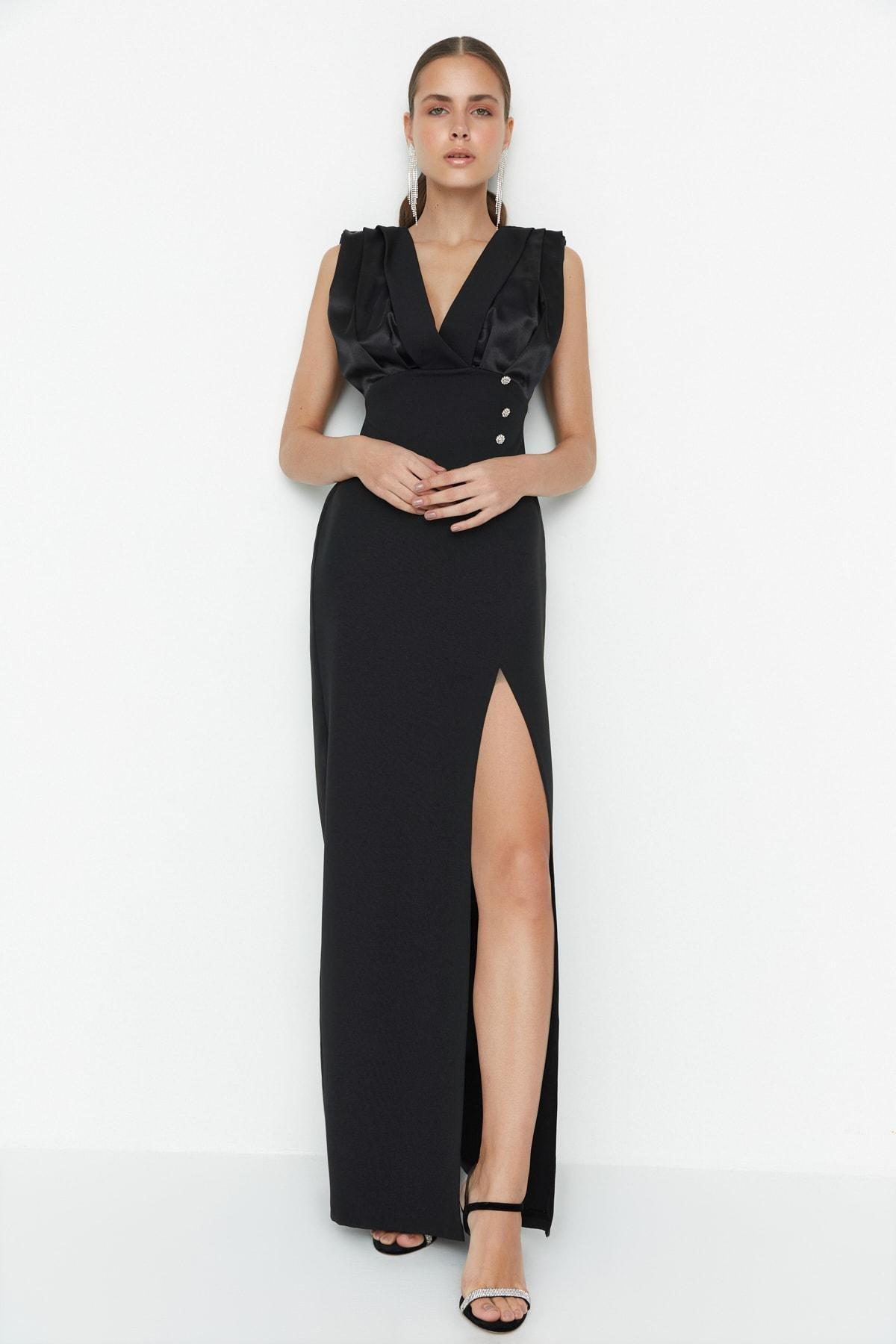 Black Shift Occasionwear Maxi Dress, , large image number 0