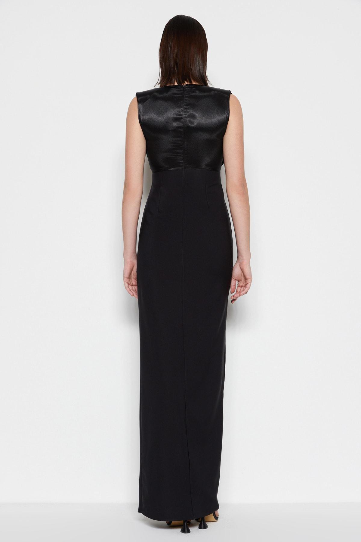 Black Shift Occasionwear Maxi Dress, , large image number 6