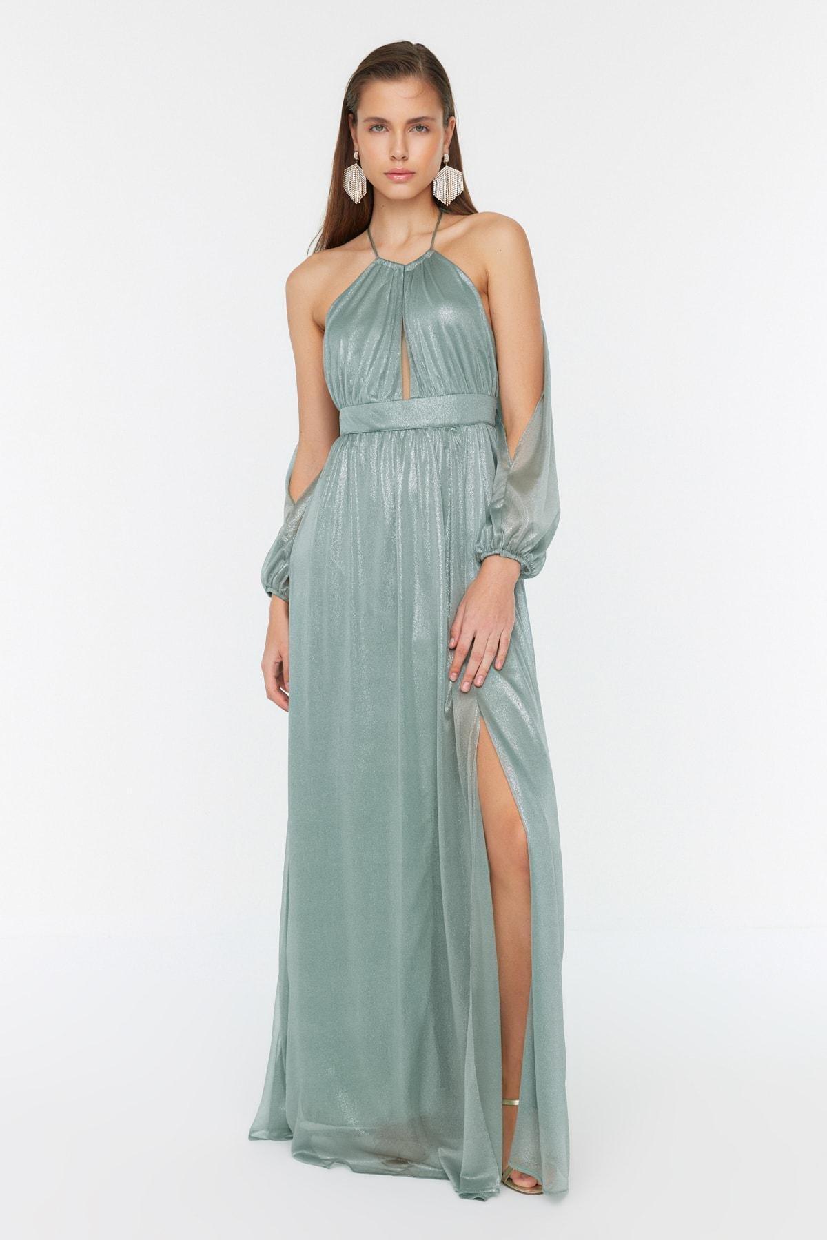 Green Skater Occasionwear Maxi Dress, , large image number 1