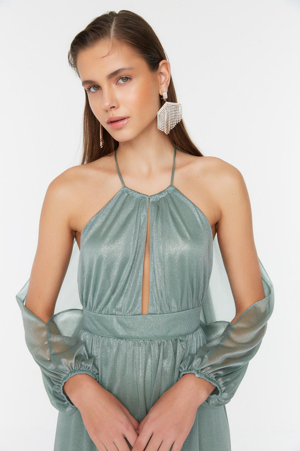 Green Skater Occasionwear Maxi Dress, , large image number 2