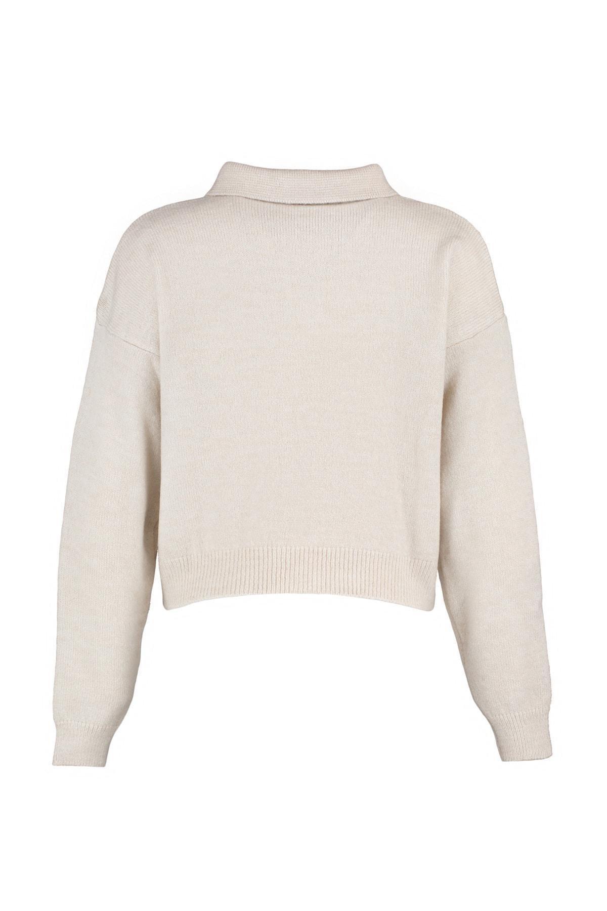 Trendyol - Beige Polo Neck Sweater