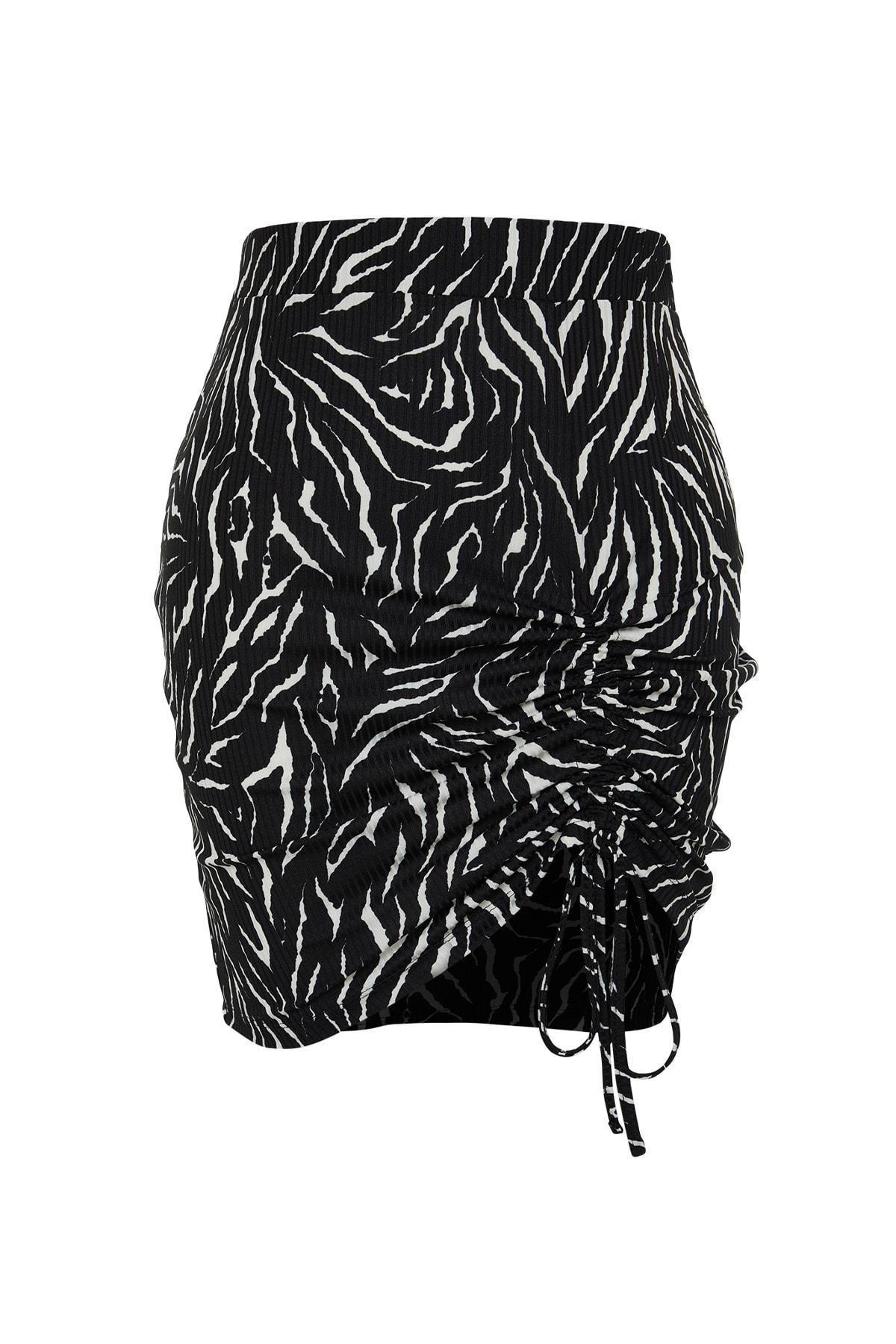 Multicolour Mini Plus Size Skirt, , large image number 5