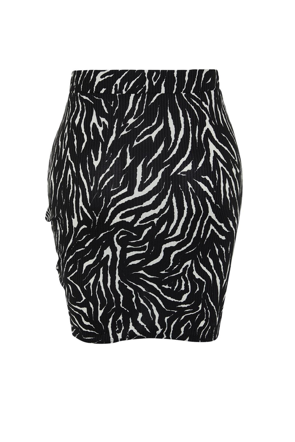 Multicolour Mini Plus Size Skirt, , large image number 7