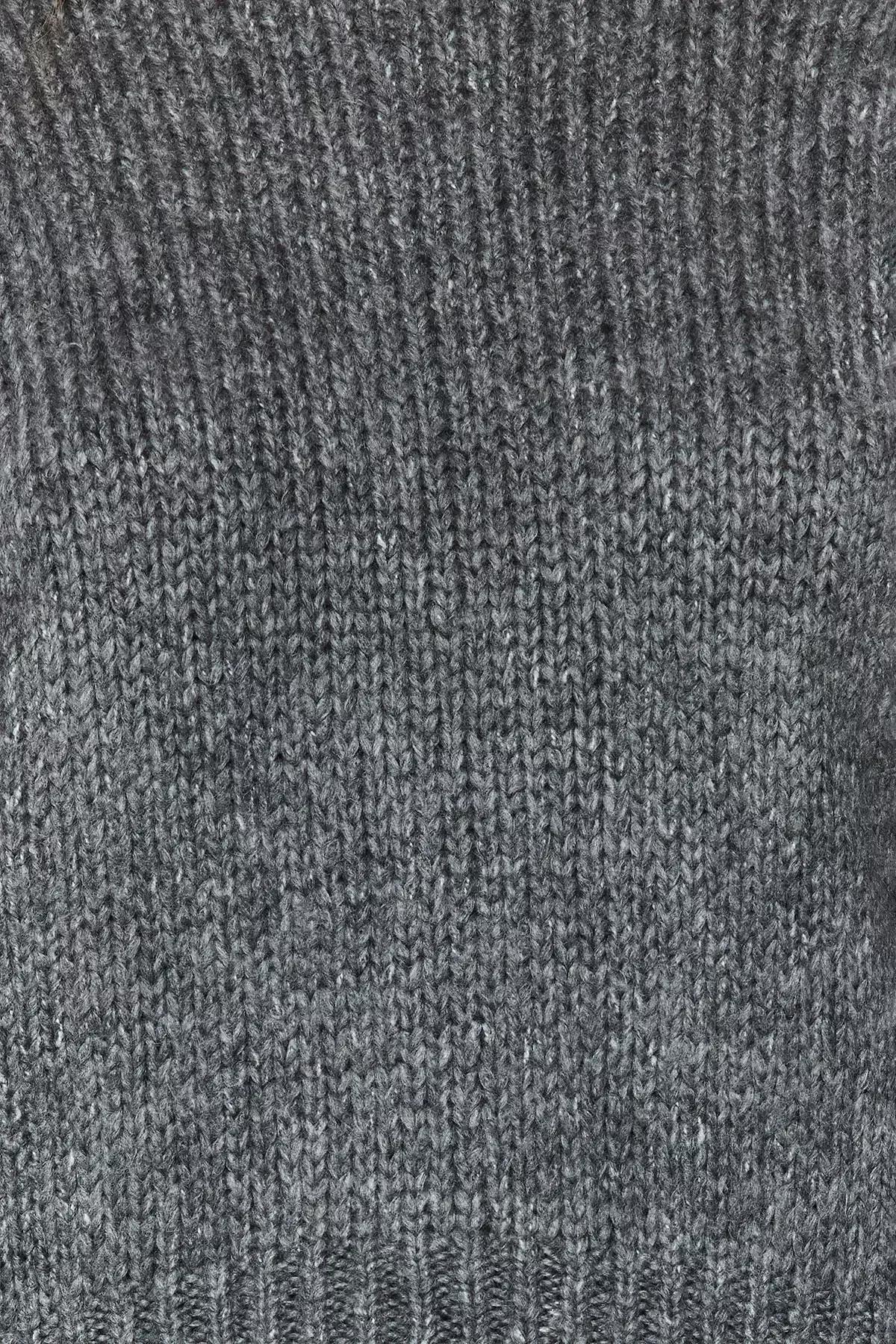 Gray Oversize Sweater, , large image number 4