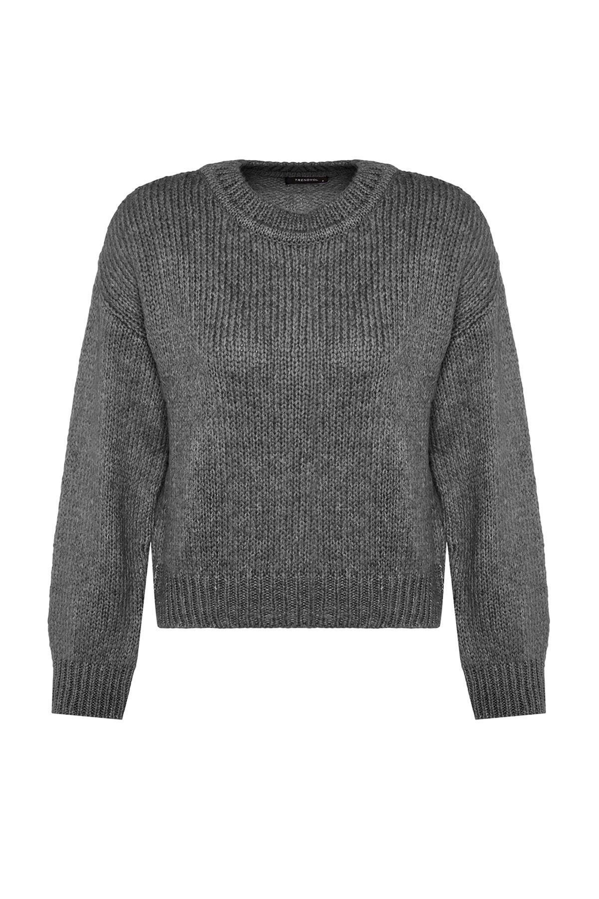 Gray Oversize Sweater, , large image number 5