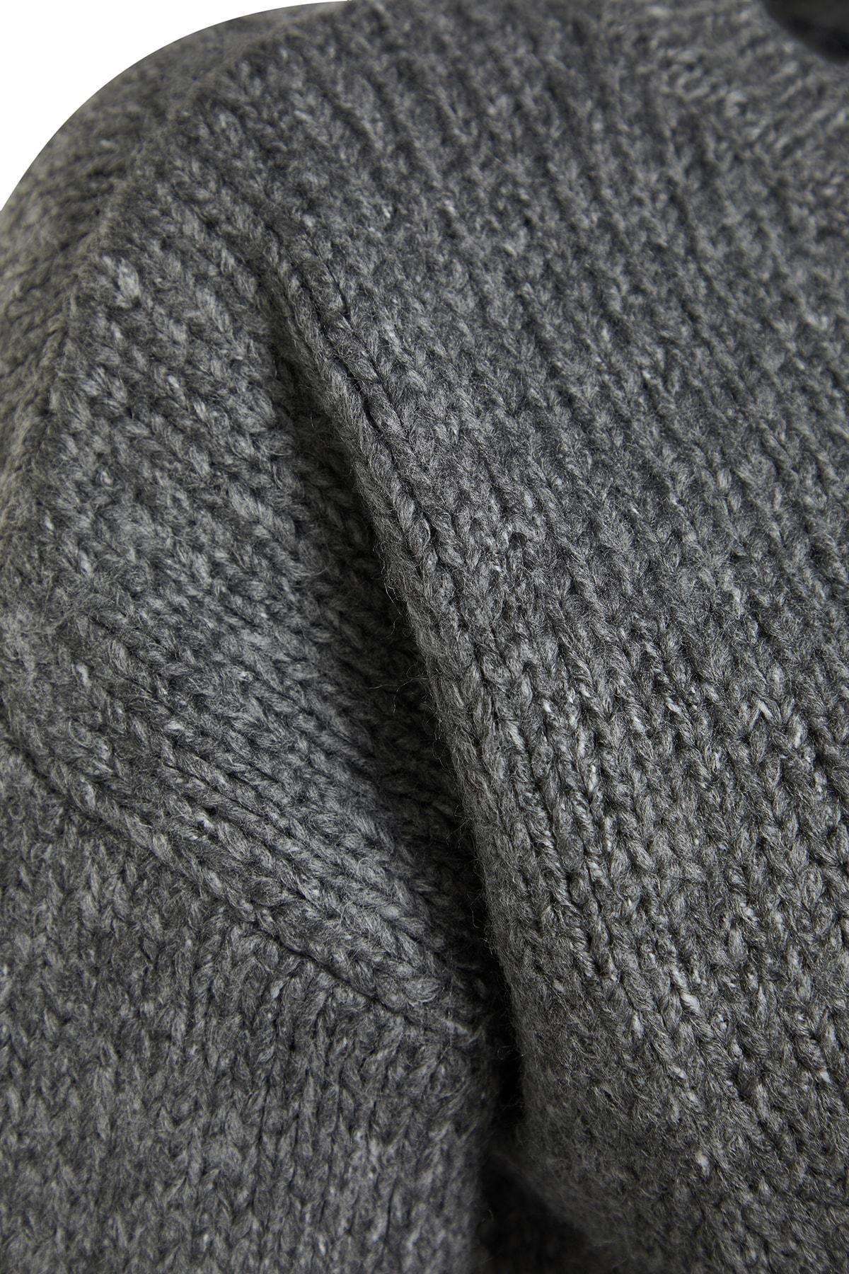 Gray Oversize Sweater, , large image number 6