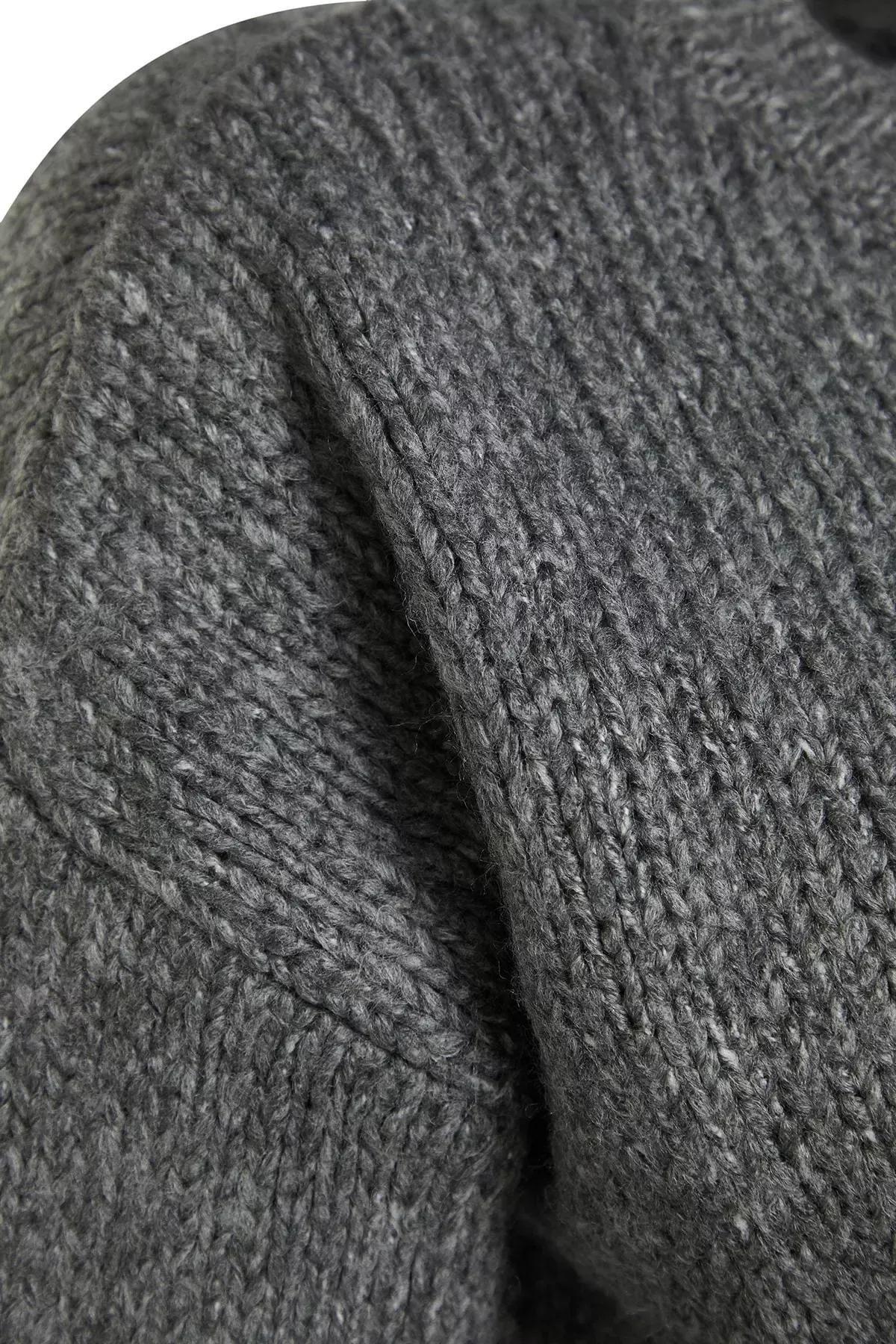 Gray Oversize Sweater, , large image number 6