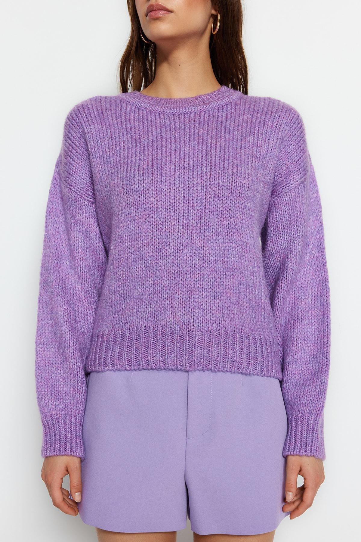 Purple Oversize Sweater, , large image number 2