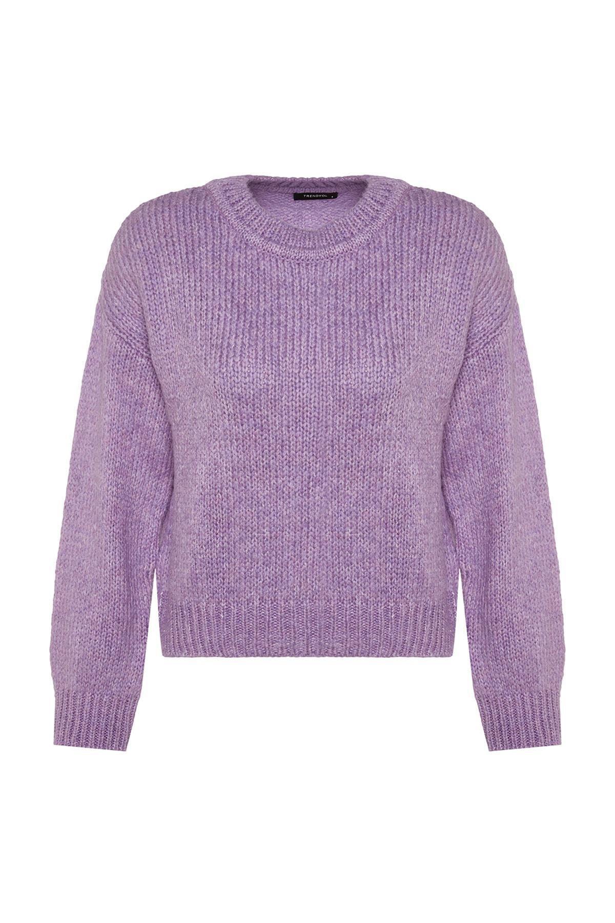 Purple Oversize Sweater, , large image number 5