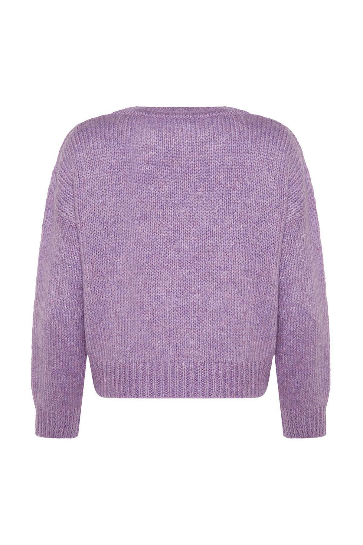 Purple Oversize Sweater, , large image number 7