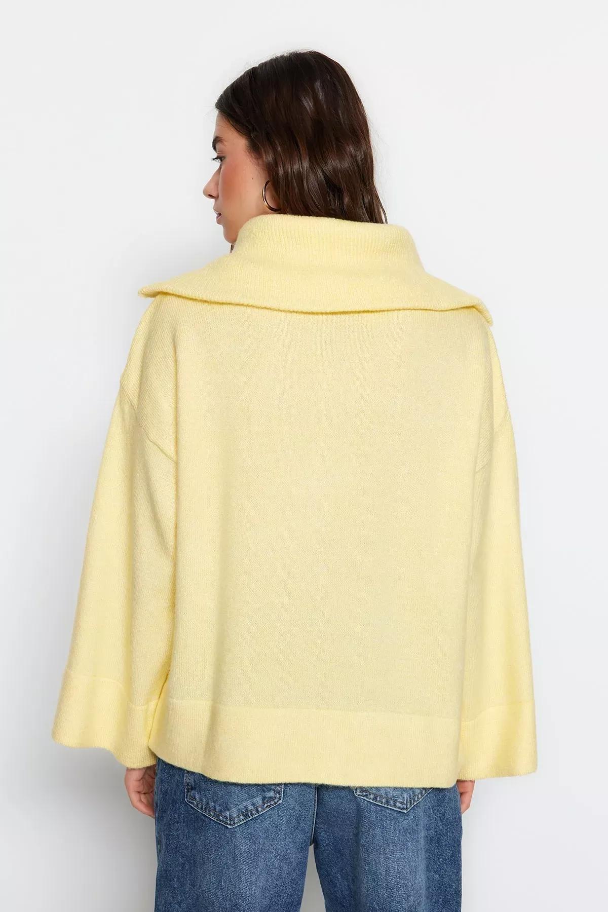 Yellow Oversize Sweater, , large image number 5