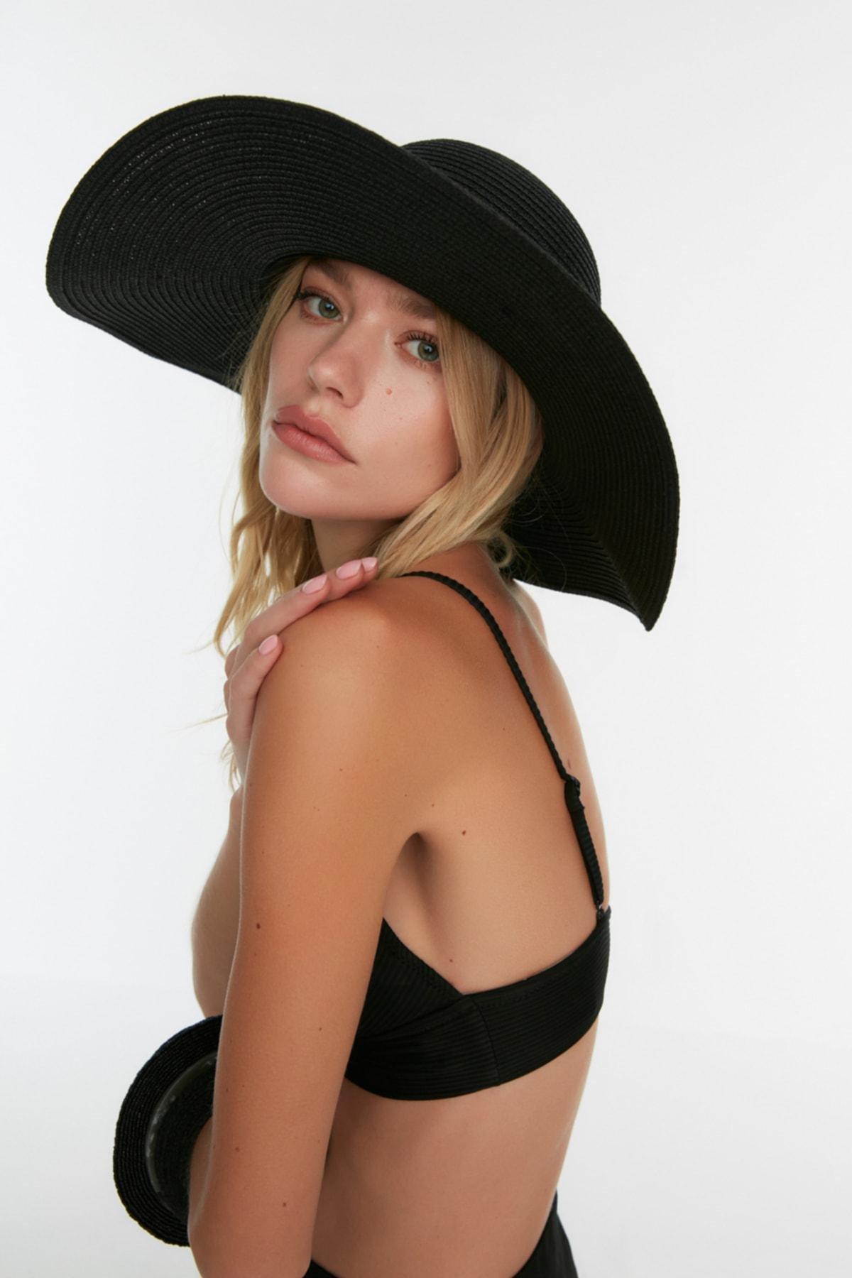 Black Casual Hat, Black, large image number 2