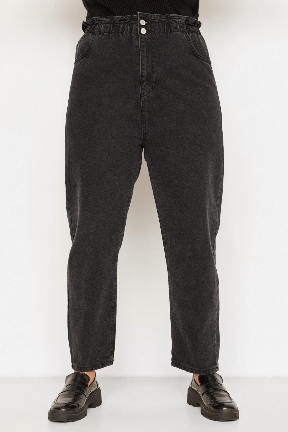 Black Mom Plus Size Jeans, , large image number 4