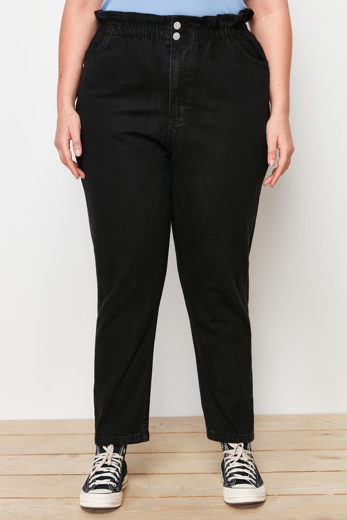 Black Mom Plus Size Jeans, , large image number 7