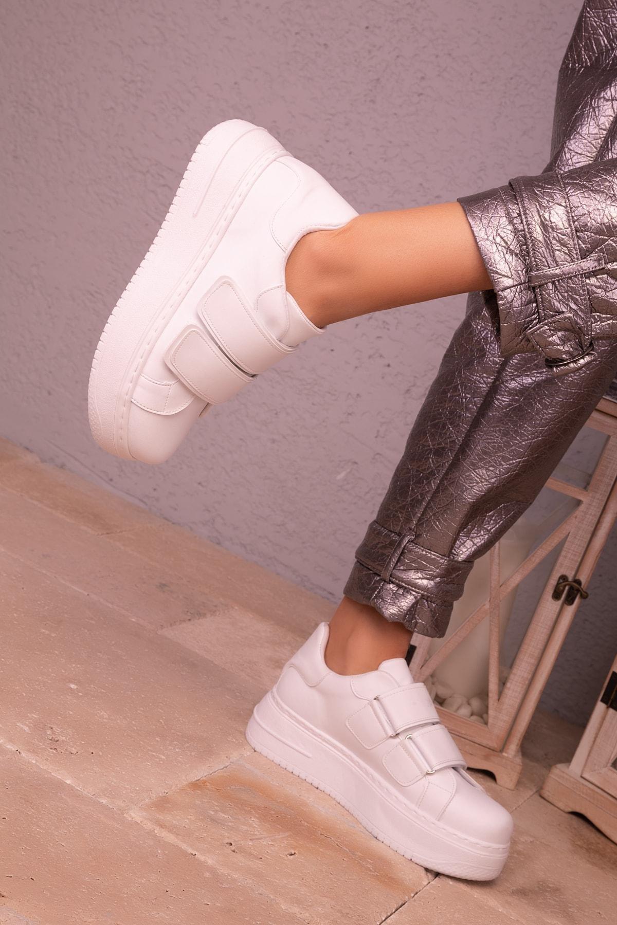 White Hologram Velcro Sneakers, , large image number 3