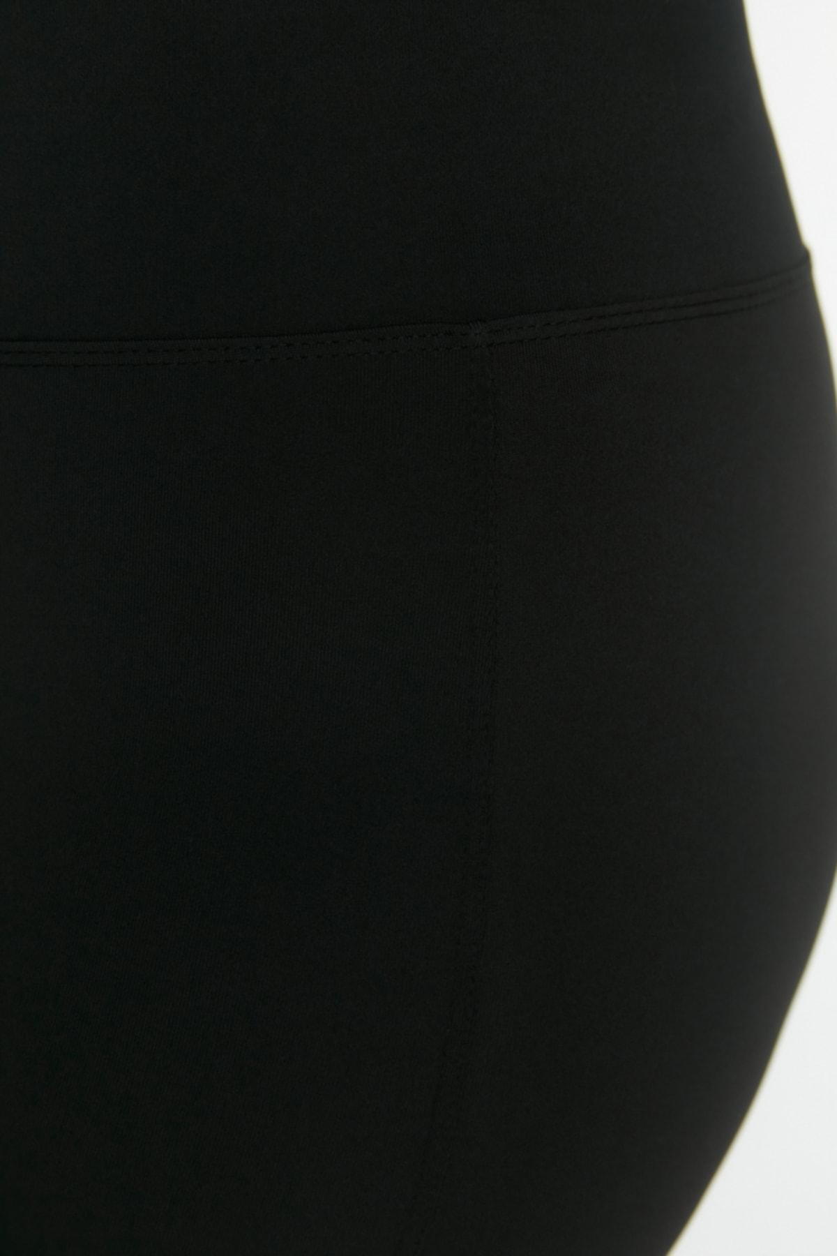 Black High Waist Plus Size Leggings, , large image number 3