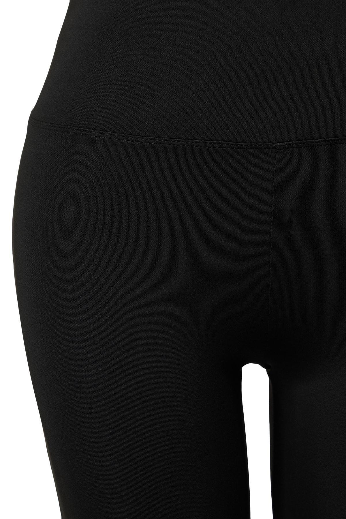 Black High Waist Plus Size Leggings, , large image number 6