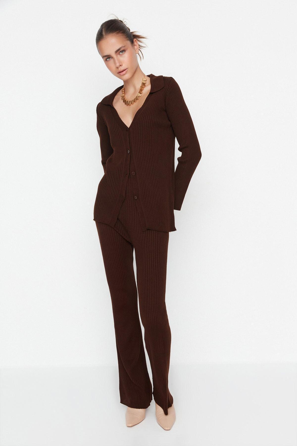 Brown Polo Neck Co-Ord Set, , large image number 0