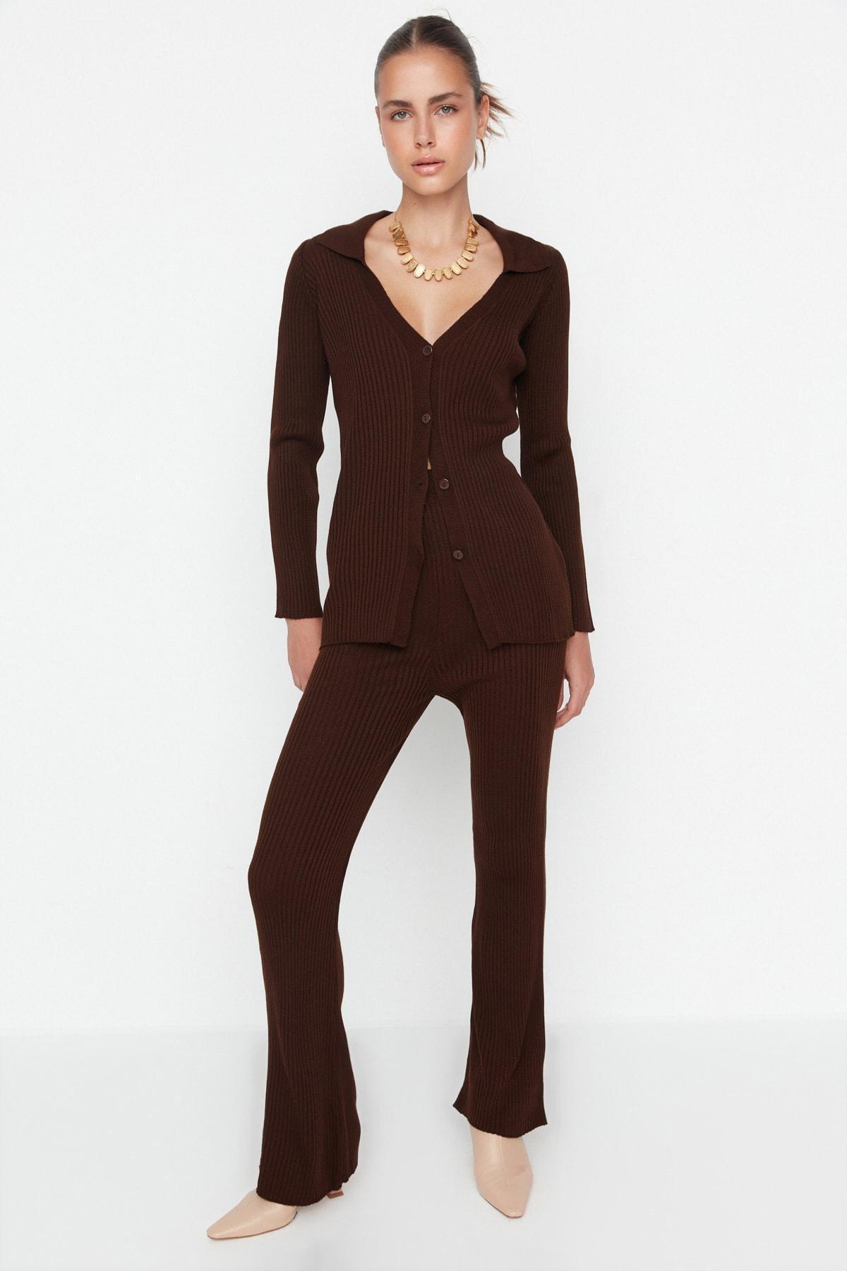 Brown Polo Neck Co-Ord Set, , large image number 1
